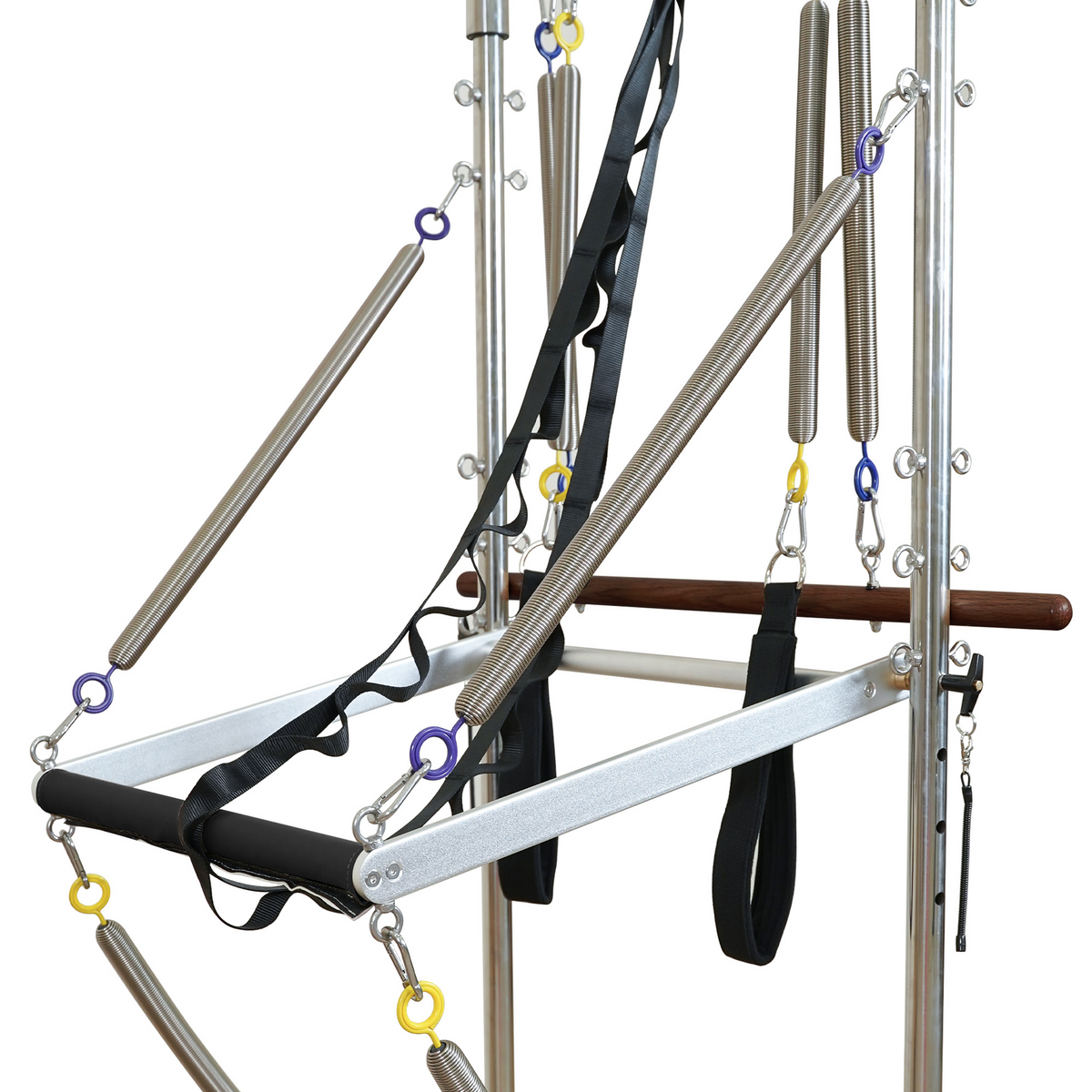 Gymfrog Classic Walnut Pilates Reformer with Tower Beige