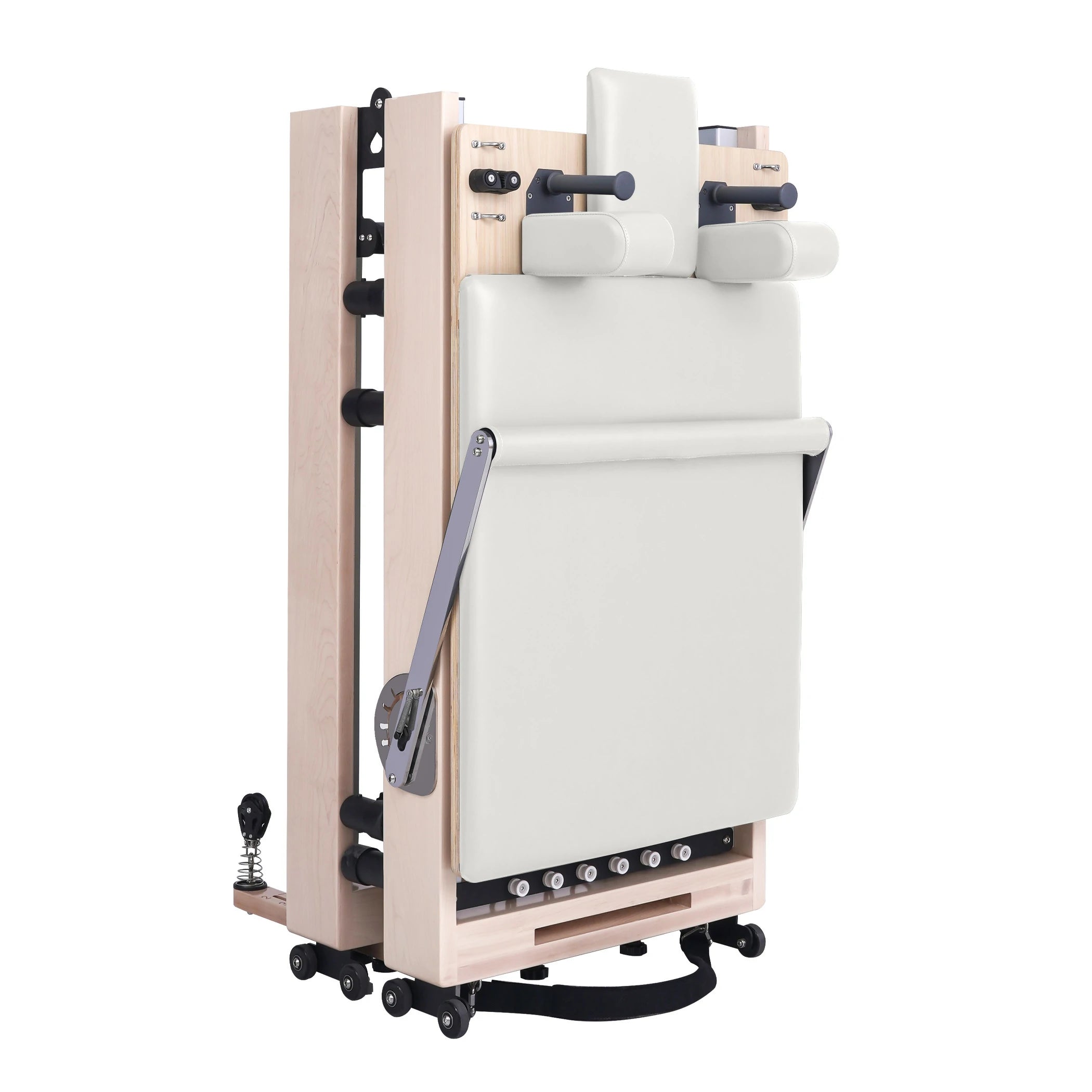 Maple Adjustable-Leg Foldable Pilates Reformer White