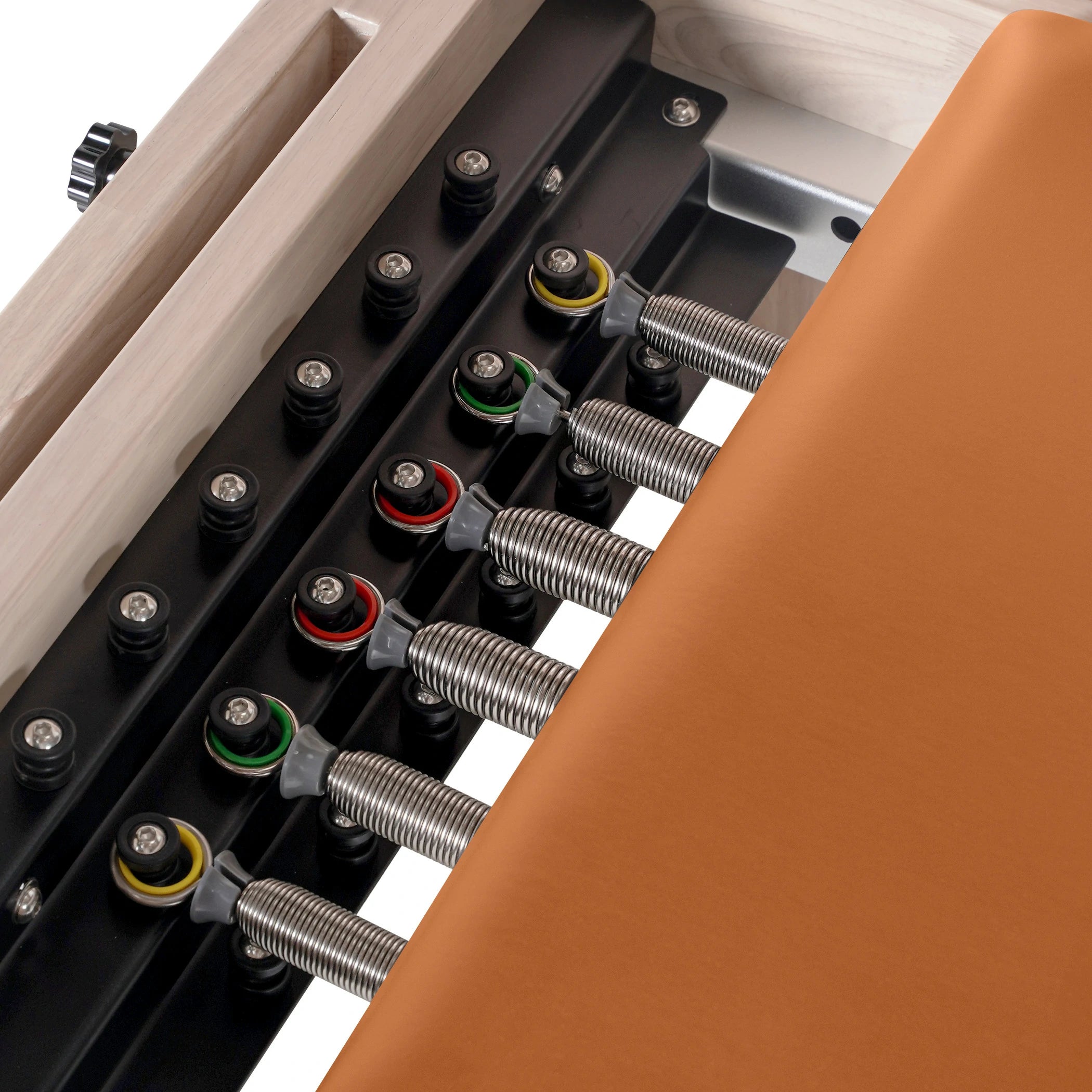 Oak Pilates Reformer with Tower Orange