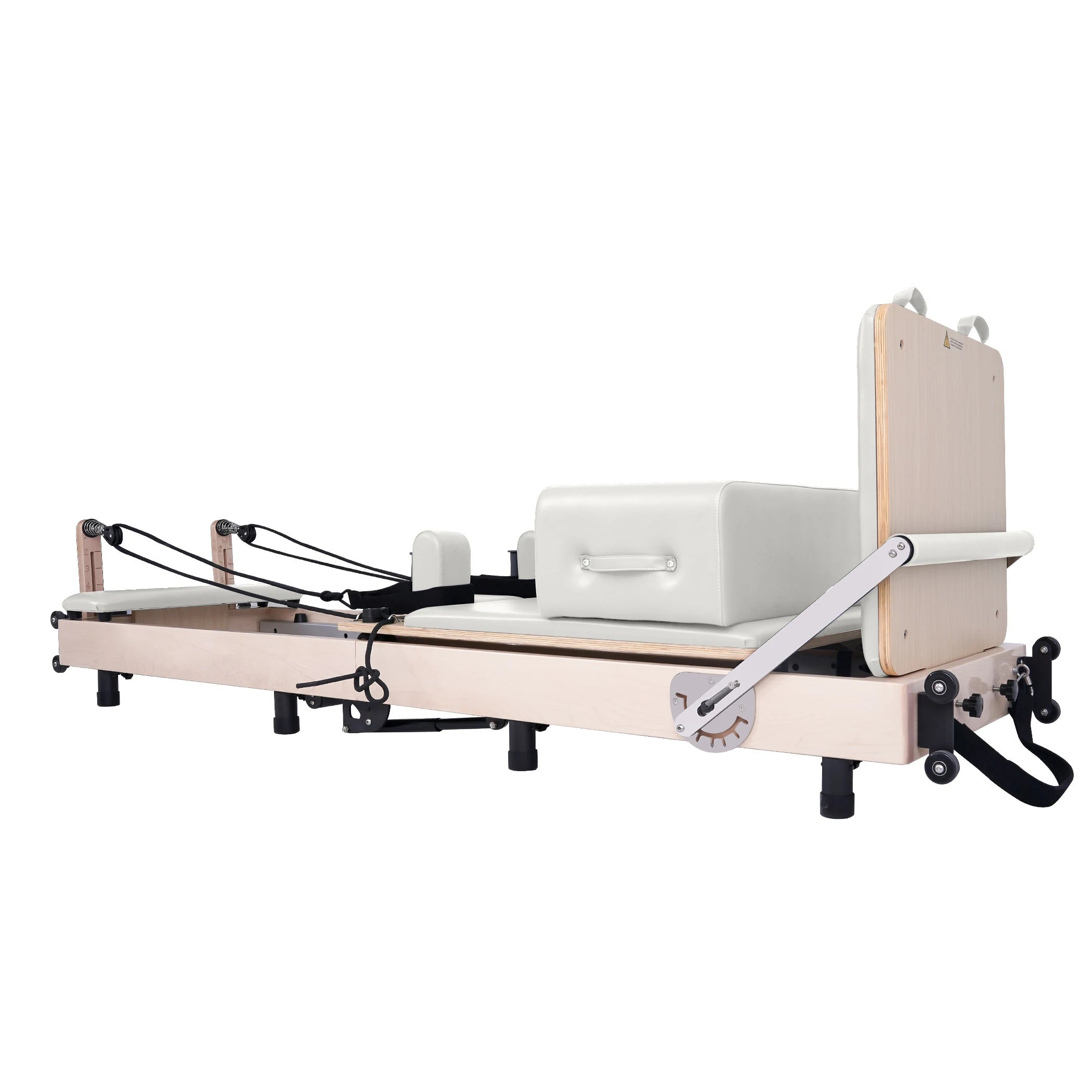 Maple Adjustable-Leg Foldable Pilates Reformer White