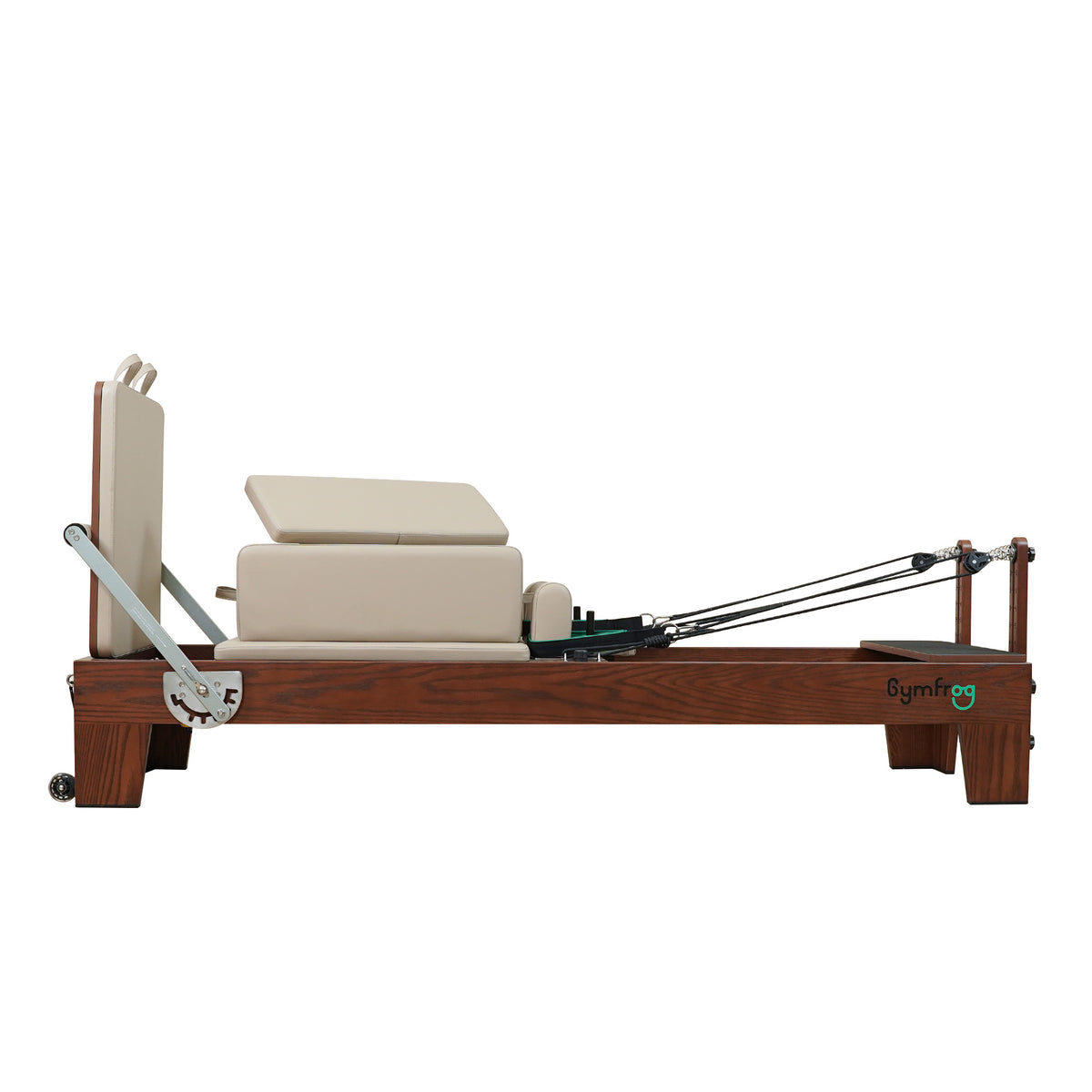 Gymfrog Classic Walnut Pilates Reformer Latte