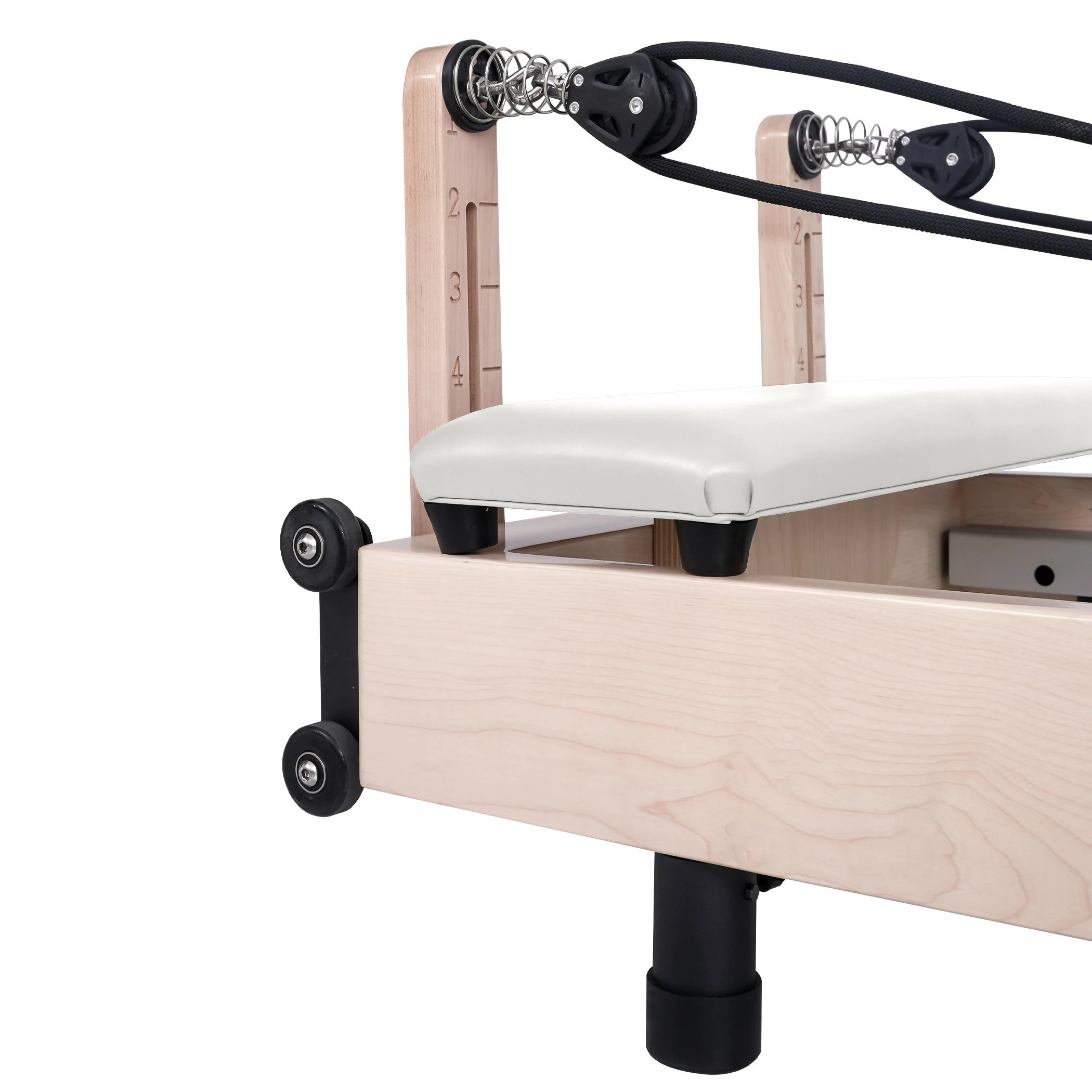 Maple Adjustable-Leg Foldable Pilates Reformer White