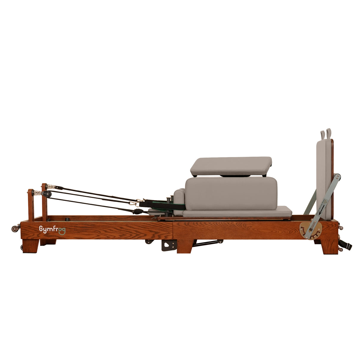 Gymfrog Premium Folding Walnut Pilates Reformer Latte