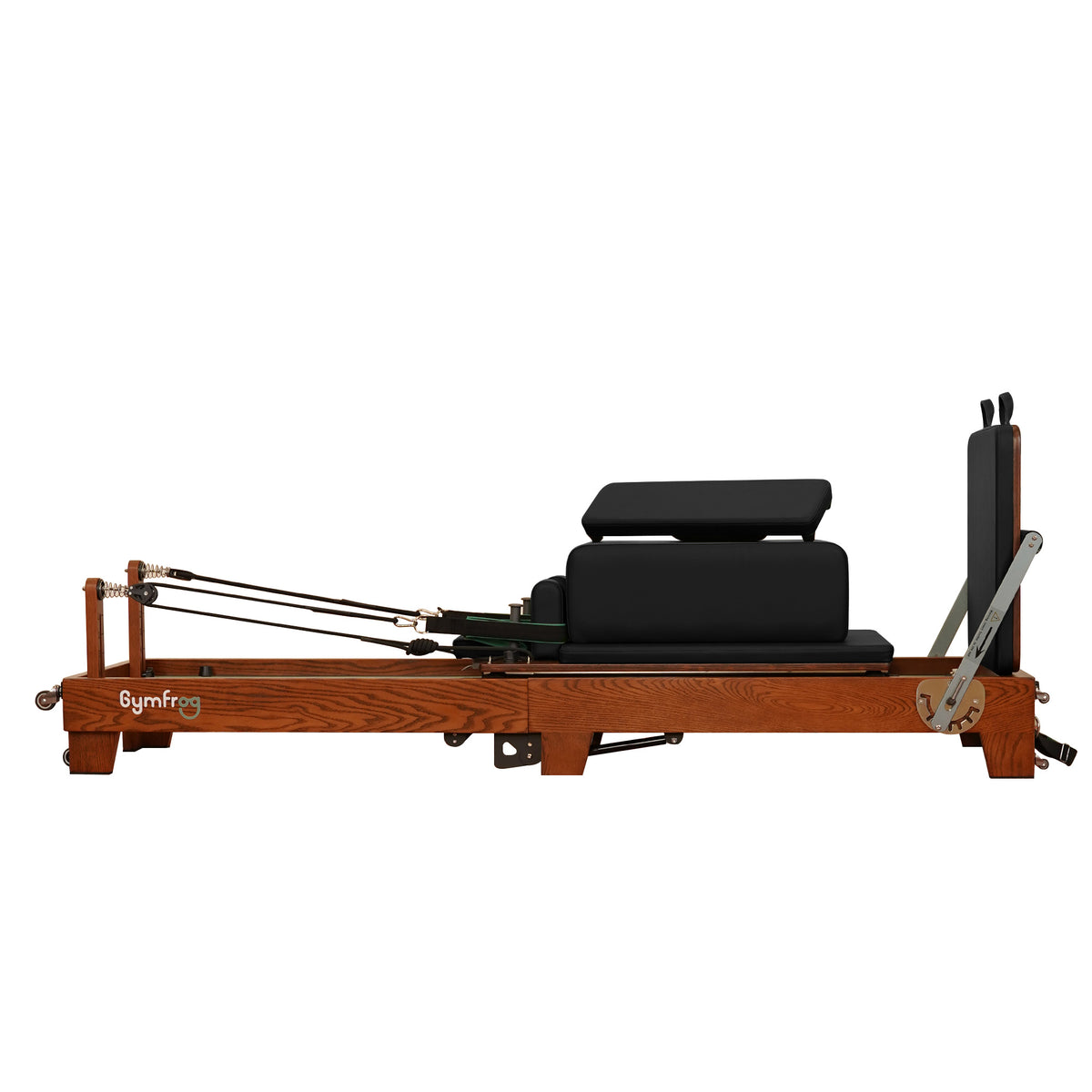 Gymfrog Premium Folding Walnut Pilates Reformer Black