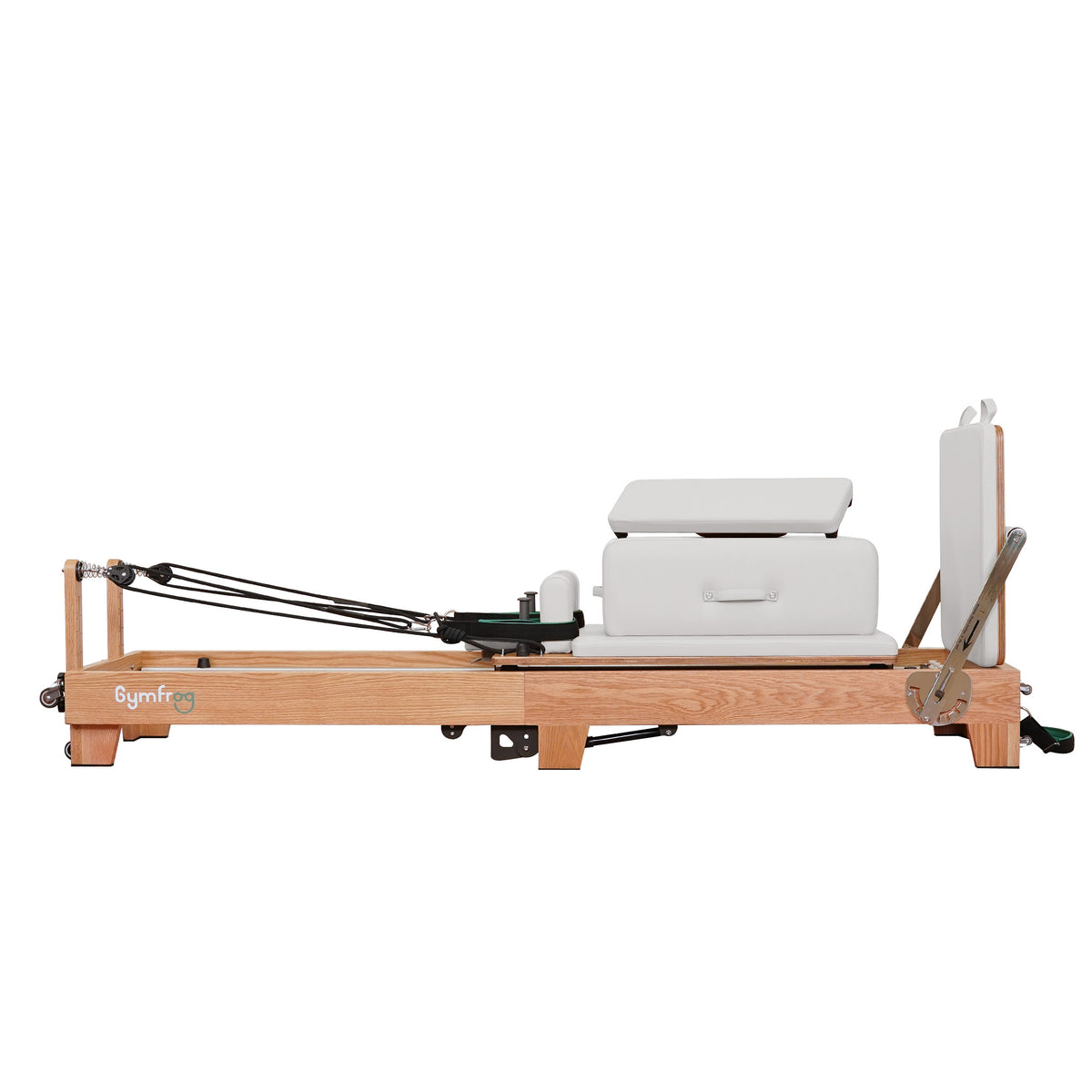 Gymfrog Premium Folding Wood Pilates Reformer Beige