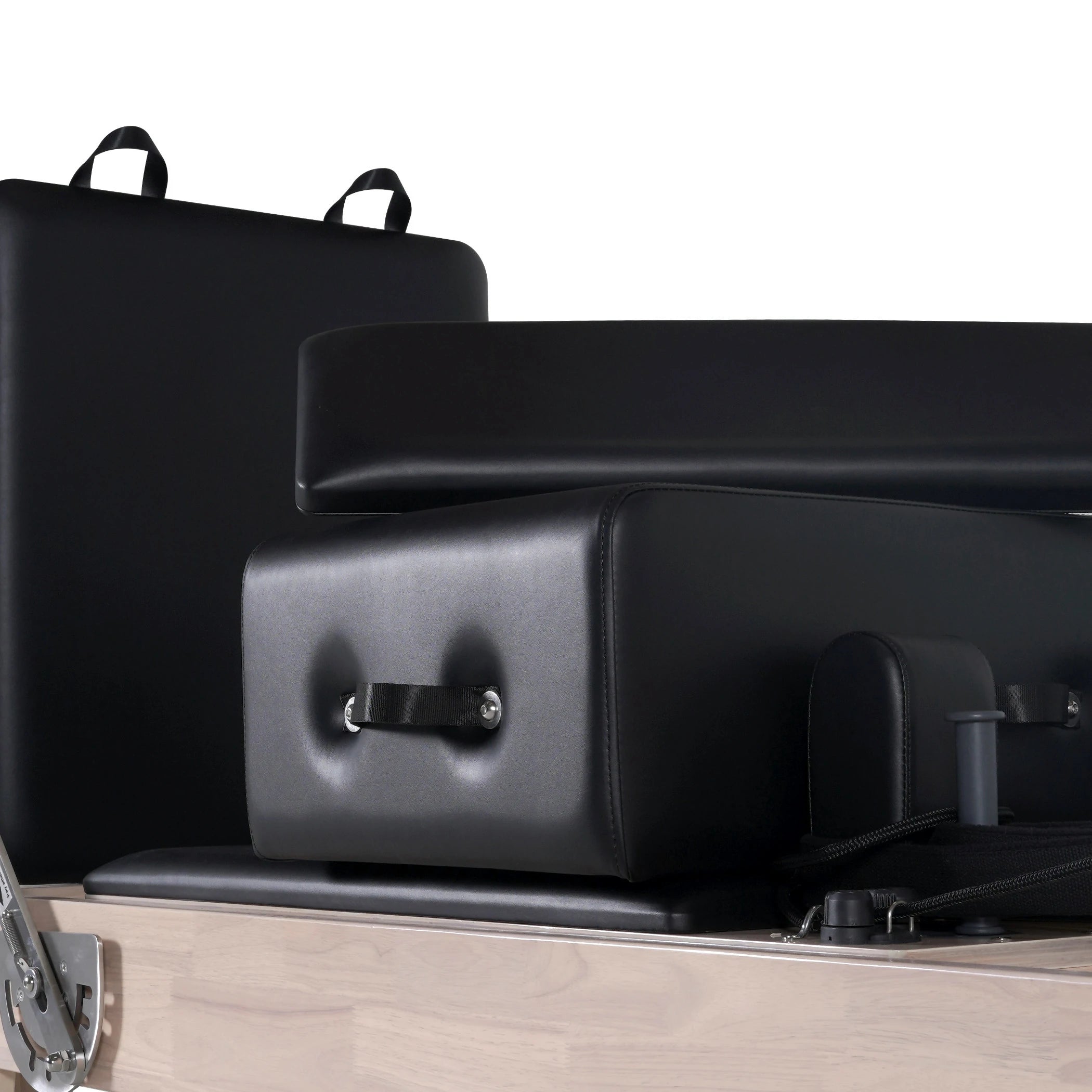 Oak Pilates Reformer with Tower Black