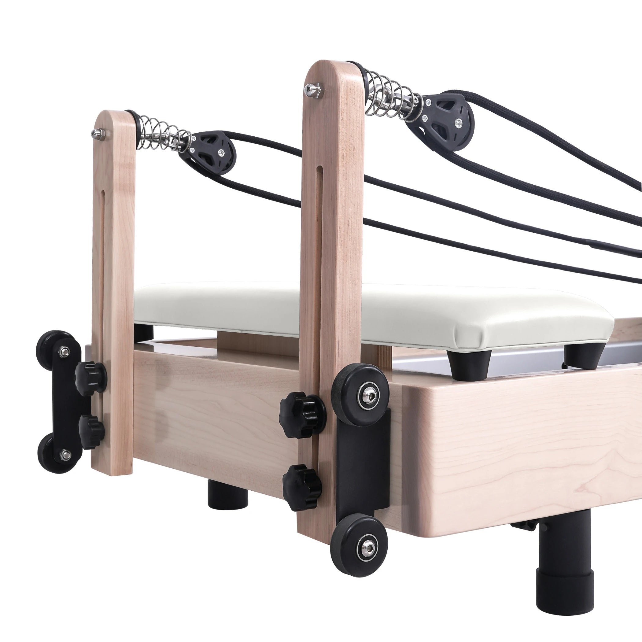 Maple Adjustable-Leg Foldable Pilates Reformer White