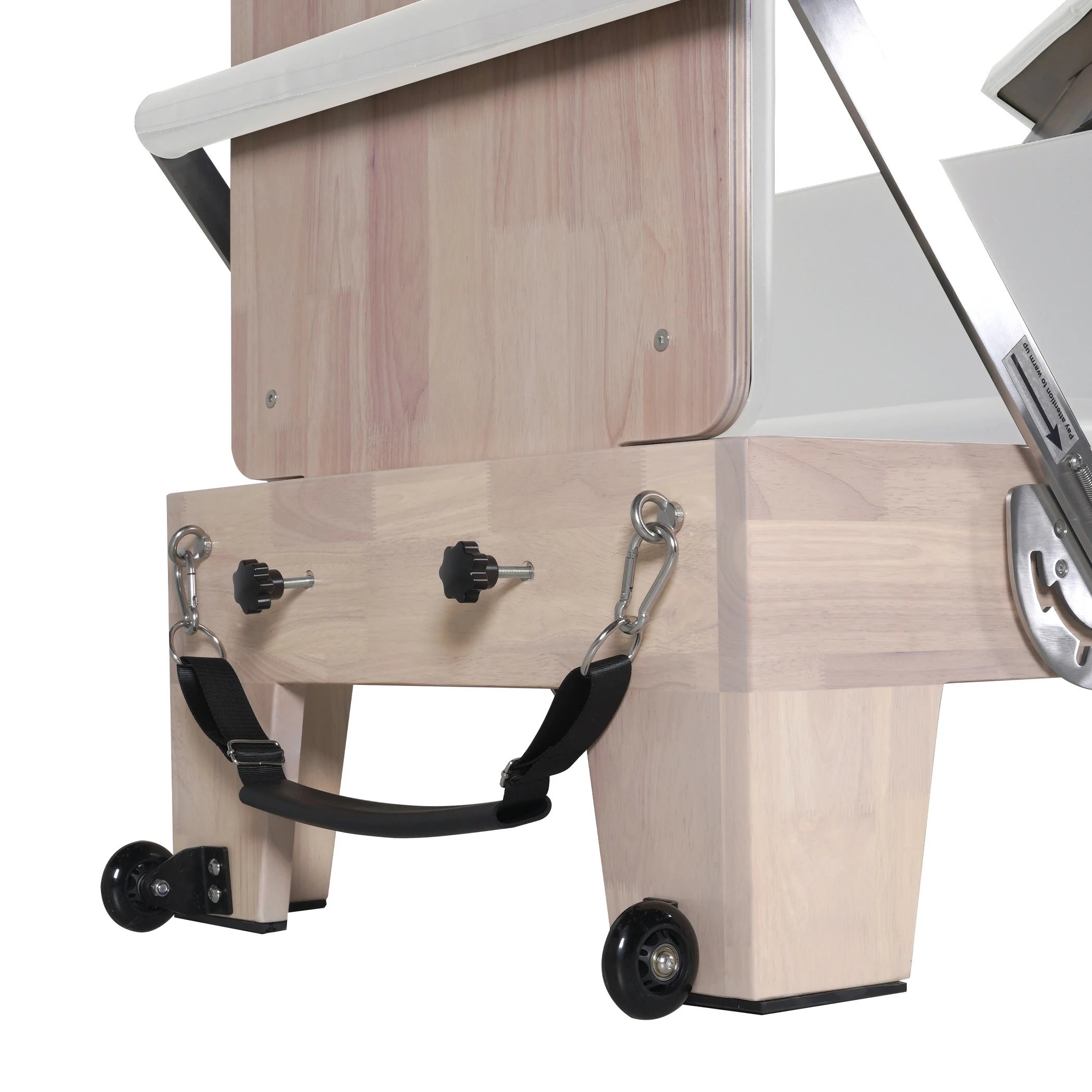 Oak Pilates Reformer with Tower White