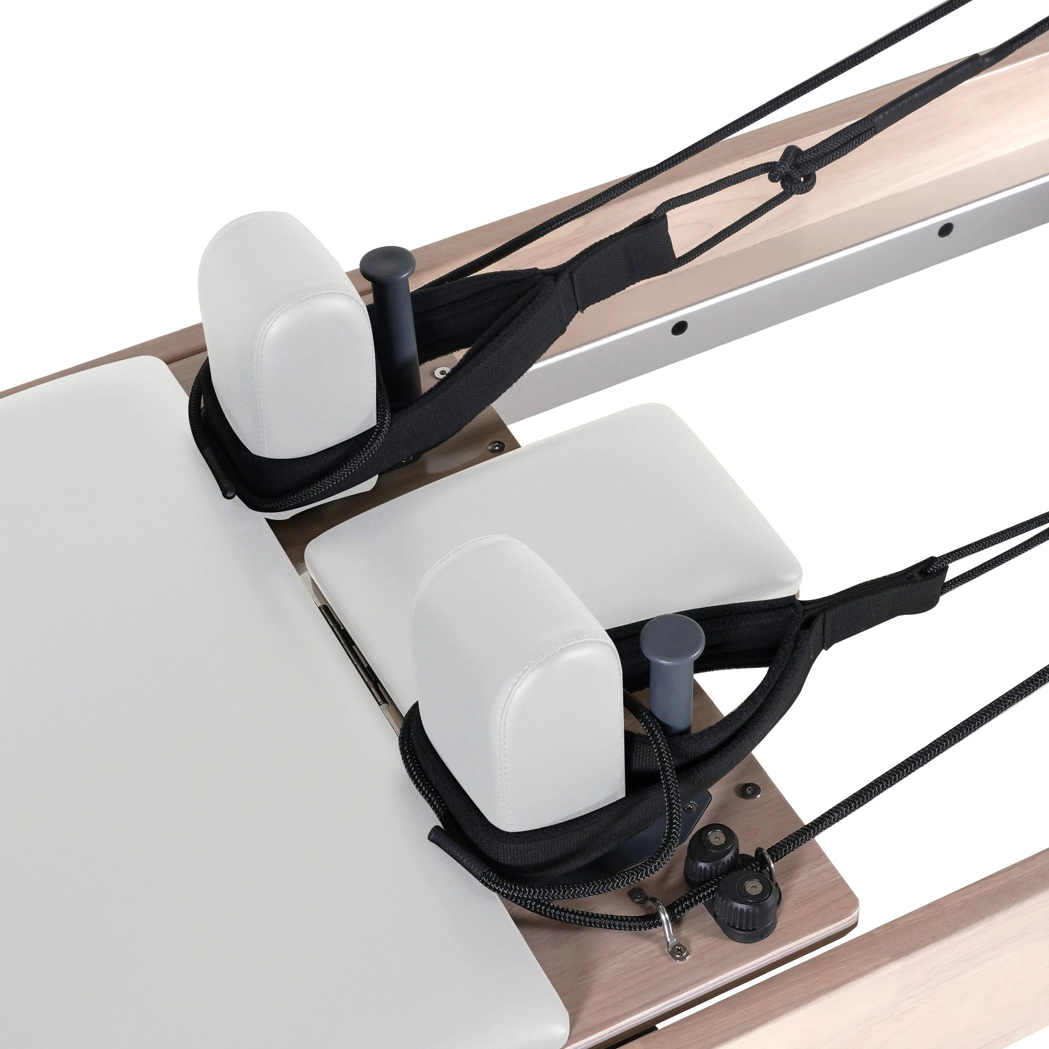 Oak Pilates Reformer with Tower White