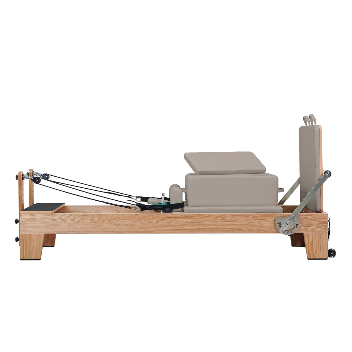 Gymfrog Premium Red Oak Pilates Reformer Latte