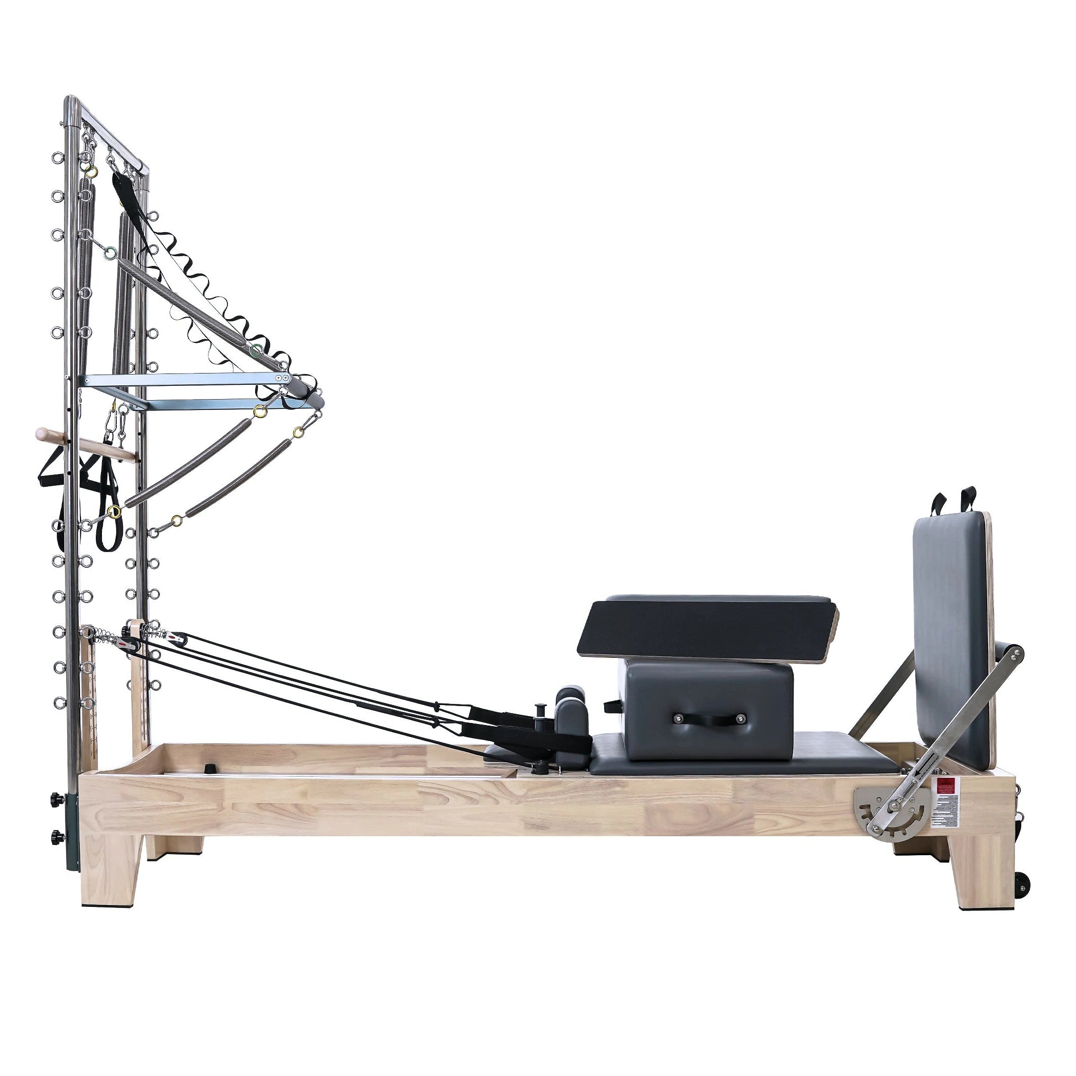 Oak Pilates Reformer with Tower Grey