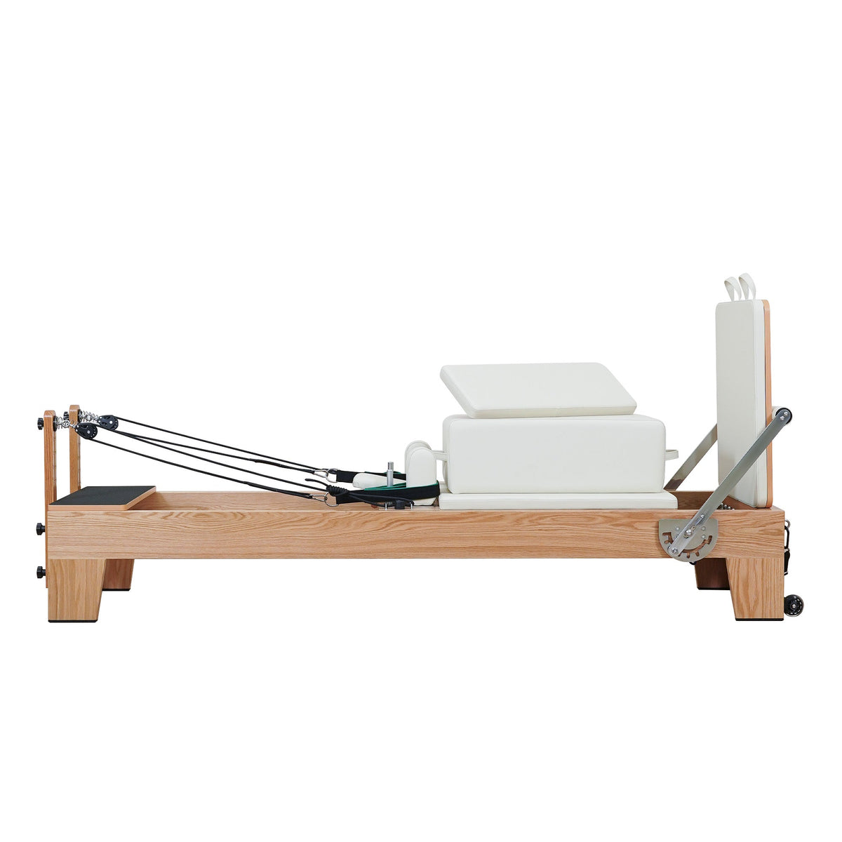 Gymfrog Premium Red Oak Pilates Reformer Beige