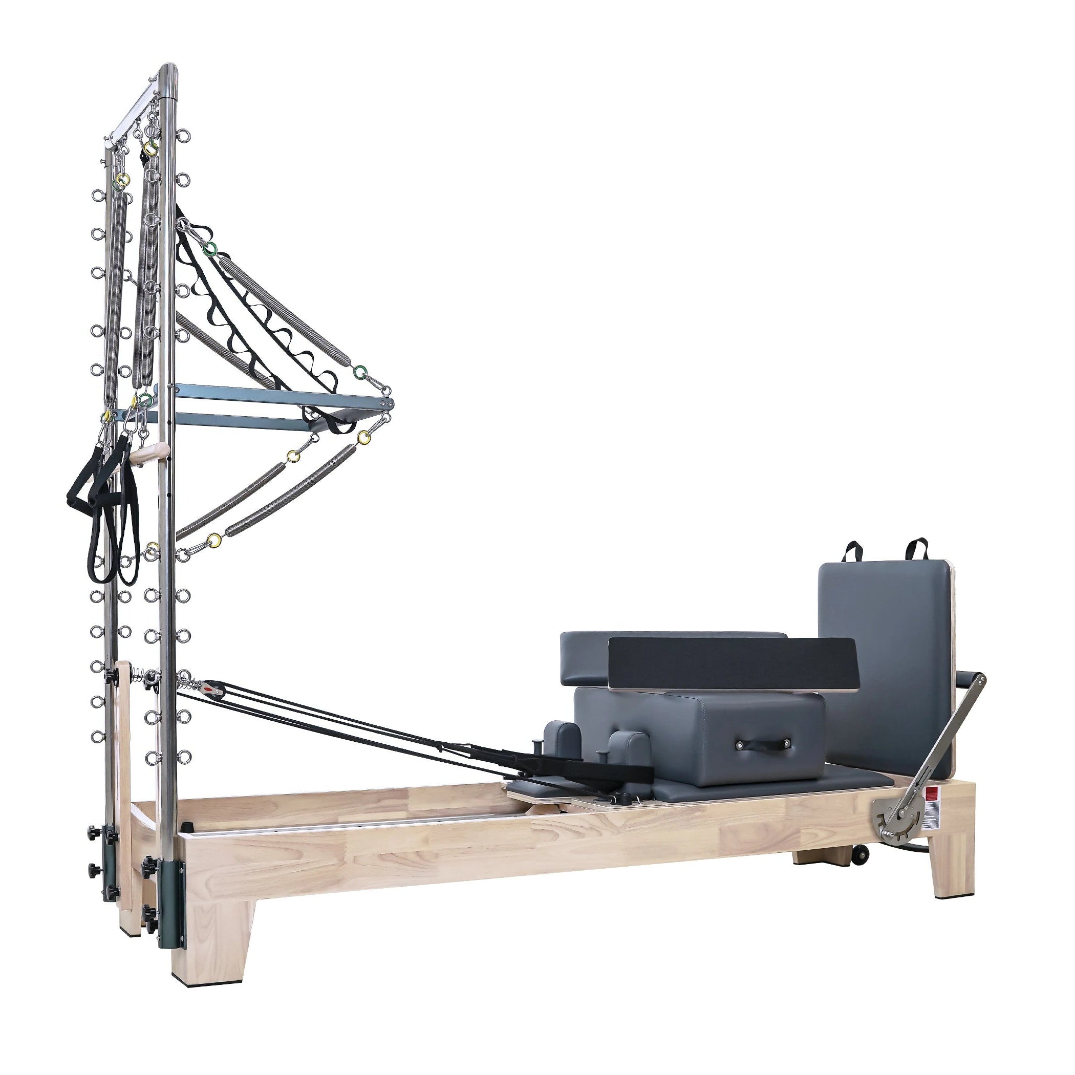 Oak Pilates Reformer with Tower Grey