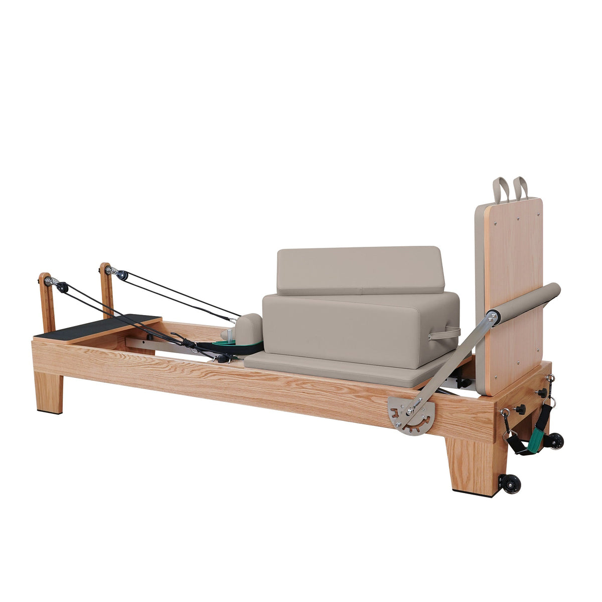Gymfrog Premium Red Oak Pilates Reformer Latte
