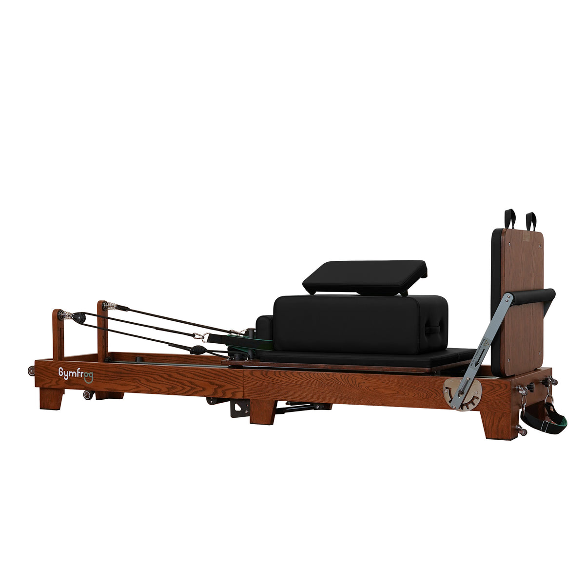 Gymfrog Premium Folding Walnut Pilates Reformer Black