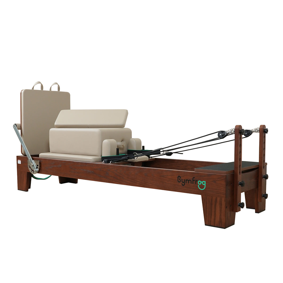 Gymfrog Classic Walnut Pilates Reformer Latte