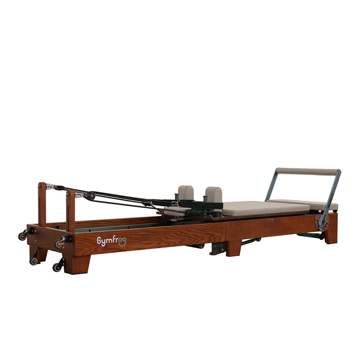 Gymfrog Premium Folding Walnut Pilates Reformer Latte