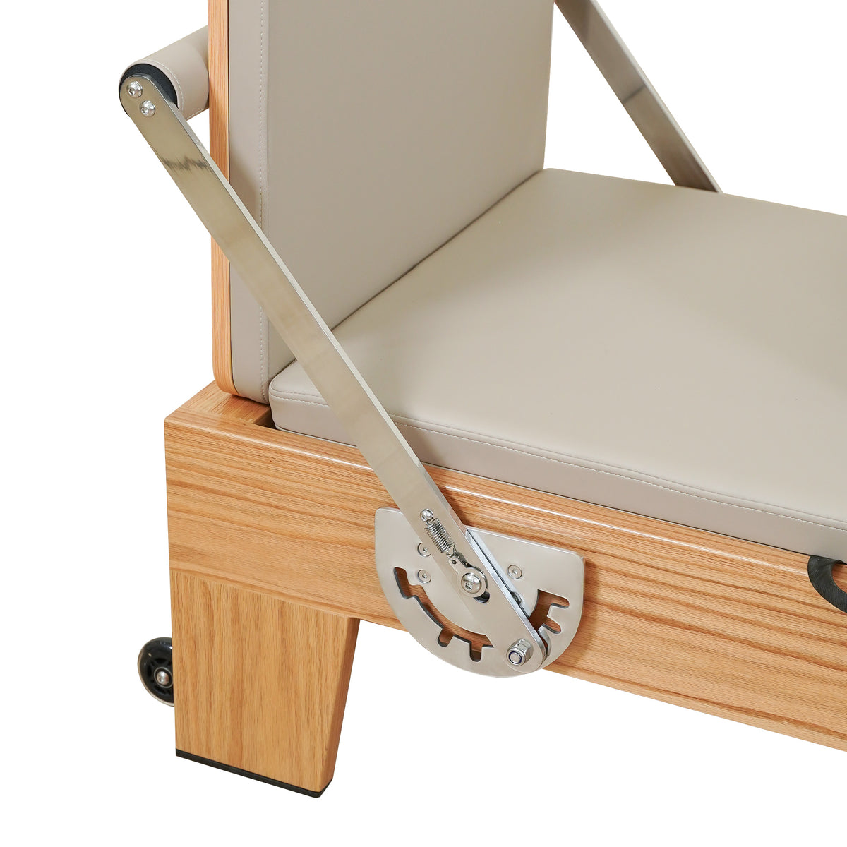 Gymfrog Premium Red Oak Pilates Reformer with Tower Latte