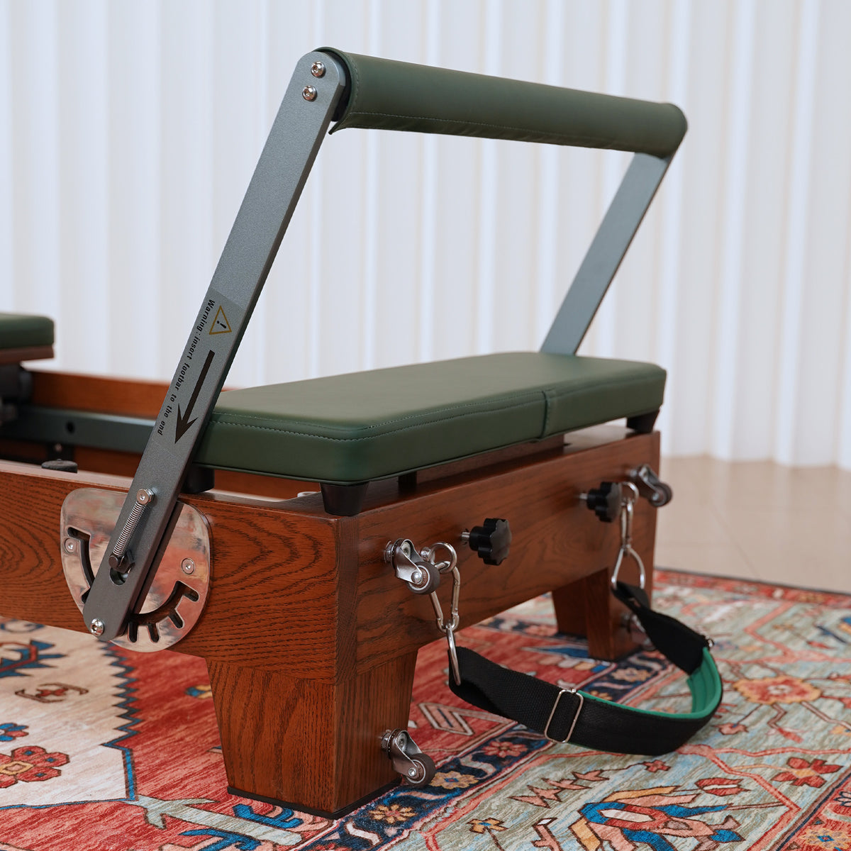 Gymfrog Premium Folding Walnut Pilates Reformer Green