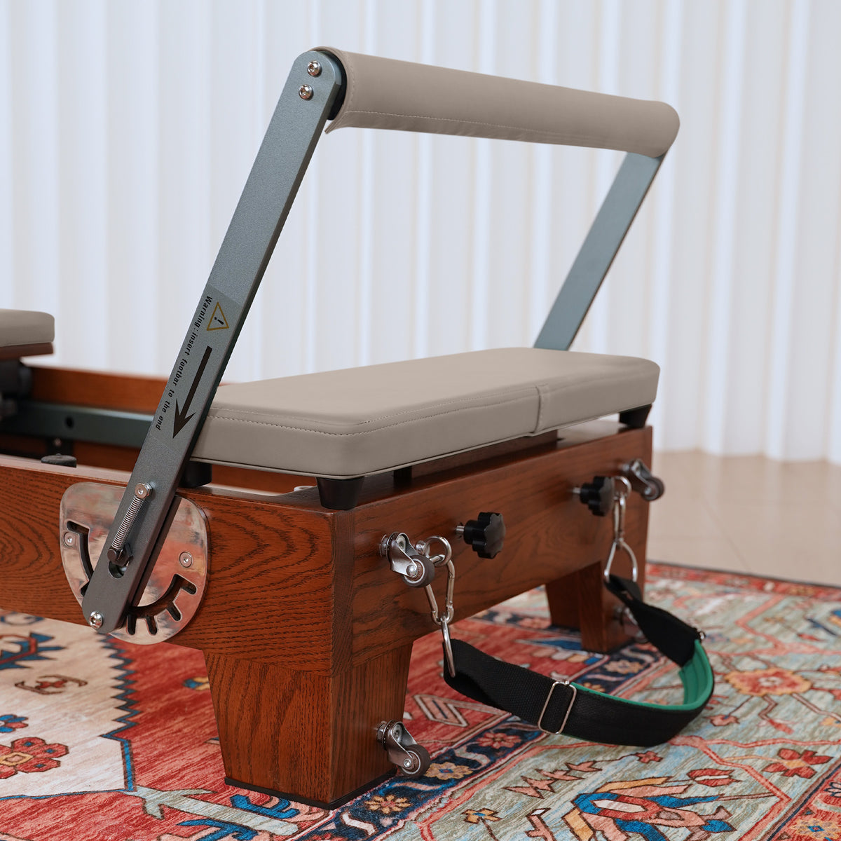 Gymfrog Premium Folding Walnut Pilates Reformer Latte