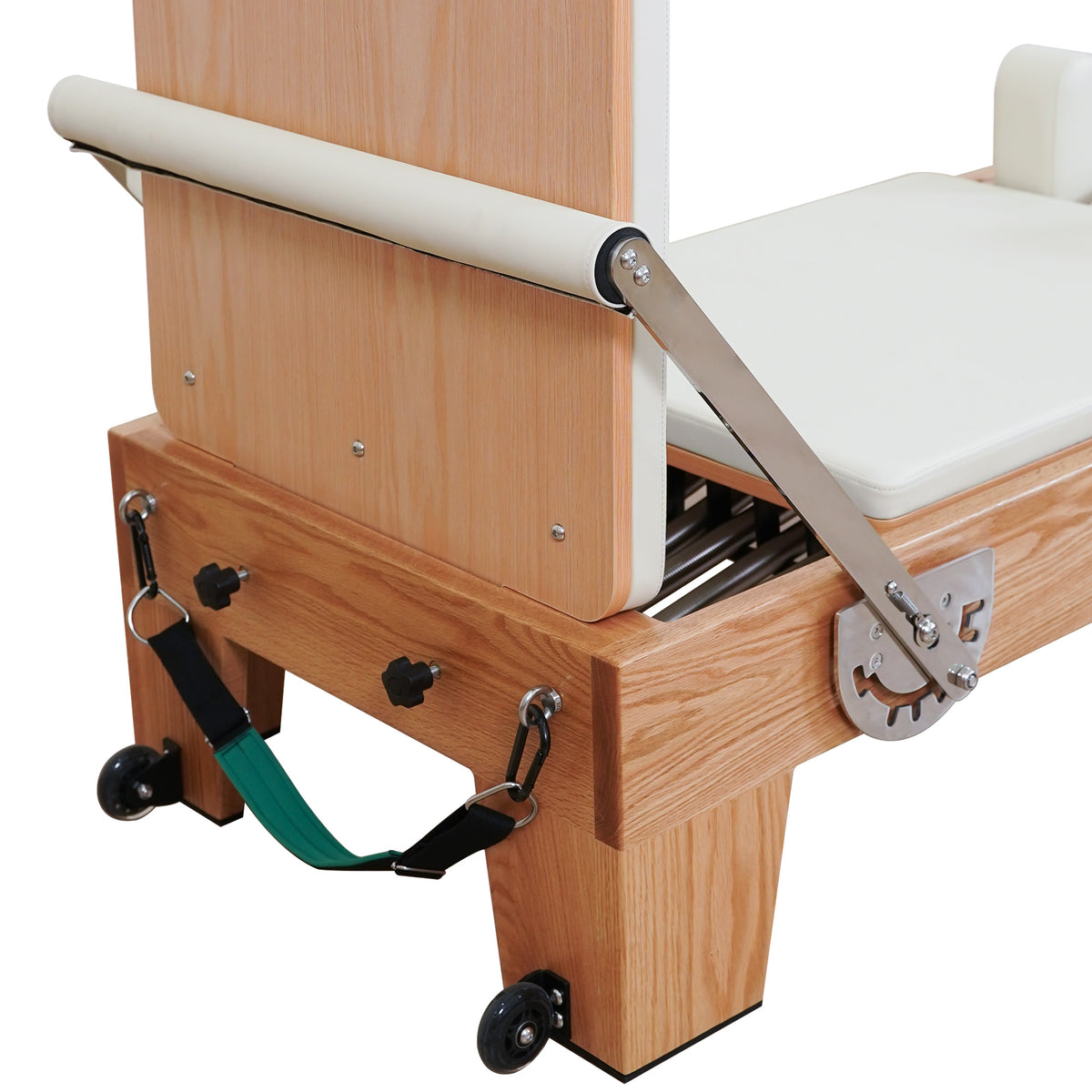 Gymfrog Premium Red Oak Pilates Reformer Beige