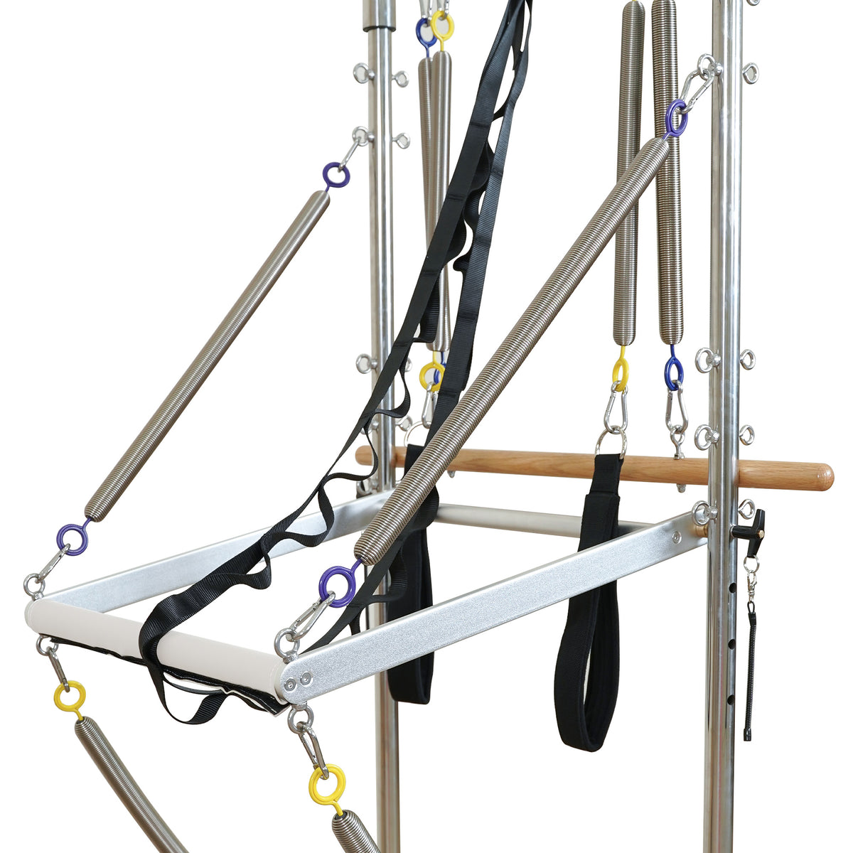 Gymfrog Premium Red Oak Pilates Reformer with Tower Beige