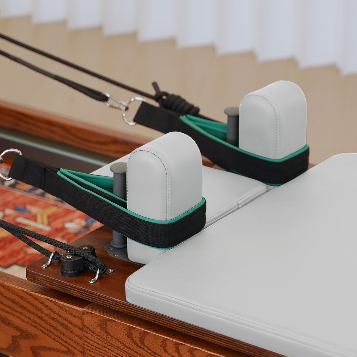 Gymfrog Premium Folding Walnut Pilates Reformer Beige