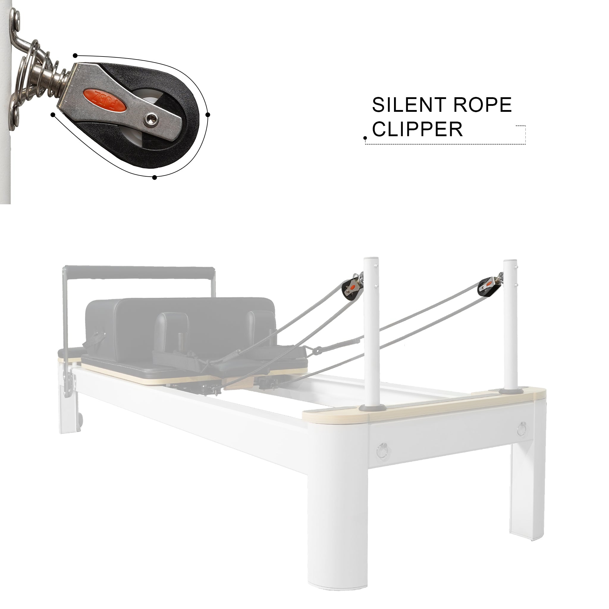 Aluminium Pilates Reformer White