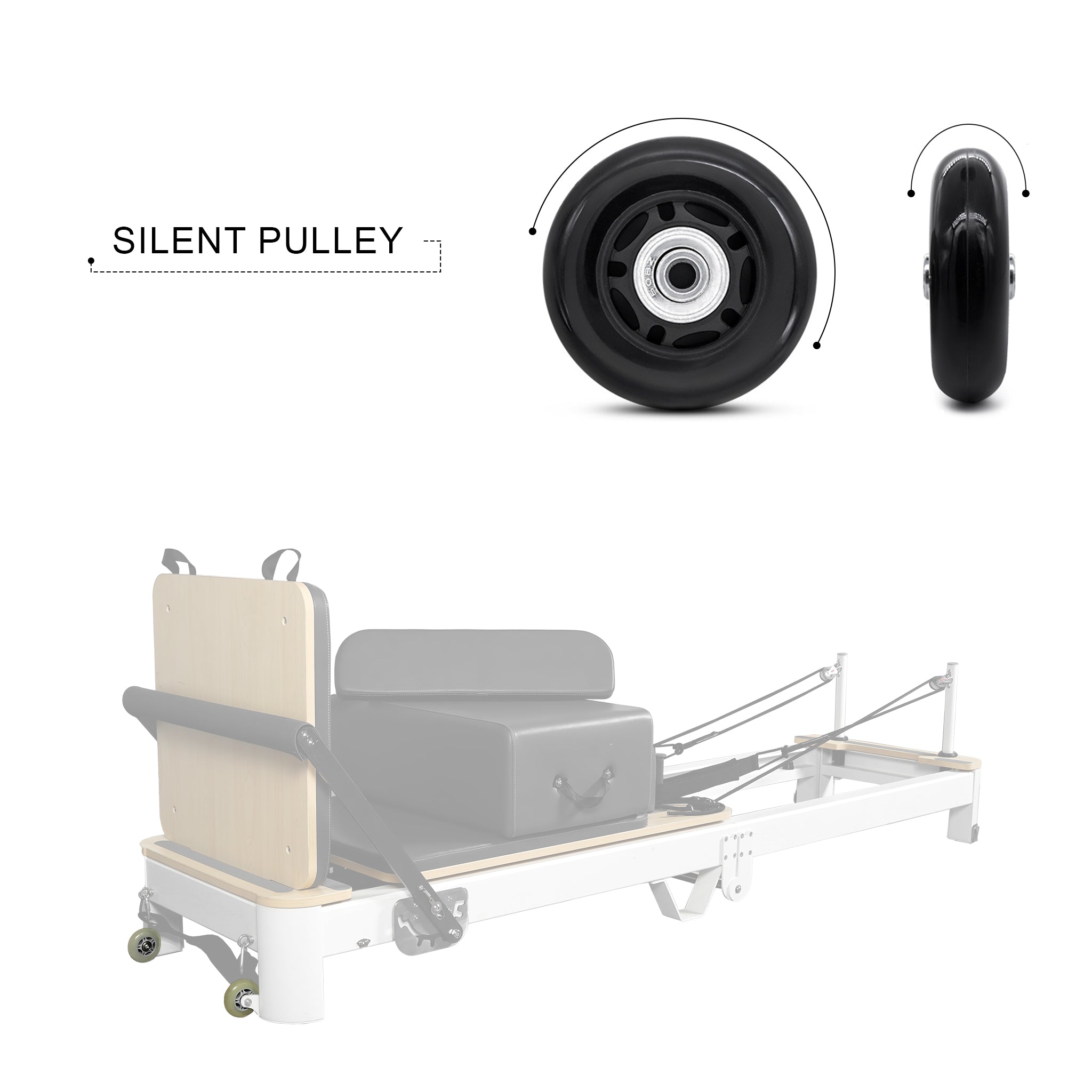 🎁 Black Friday Folding Pilates Aluminum Alloy Reformer Black