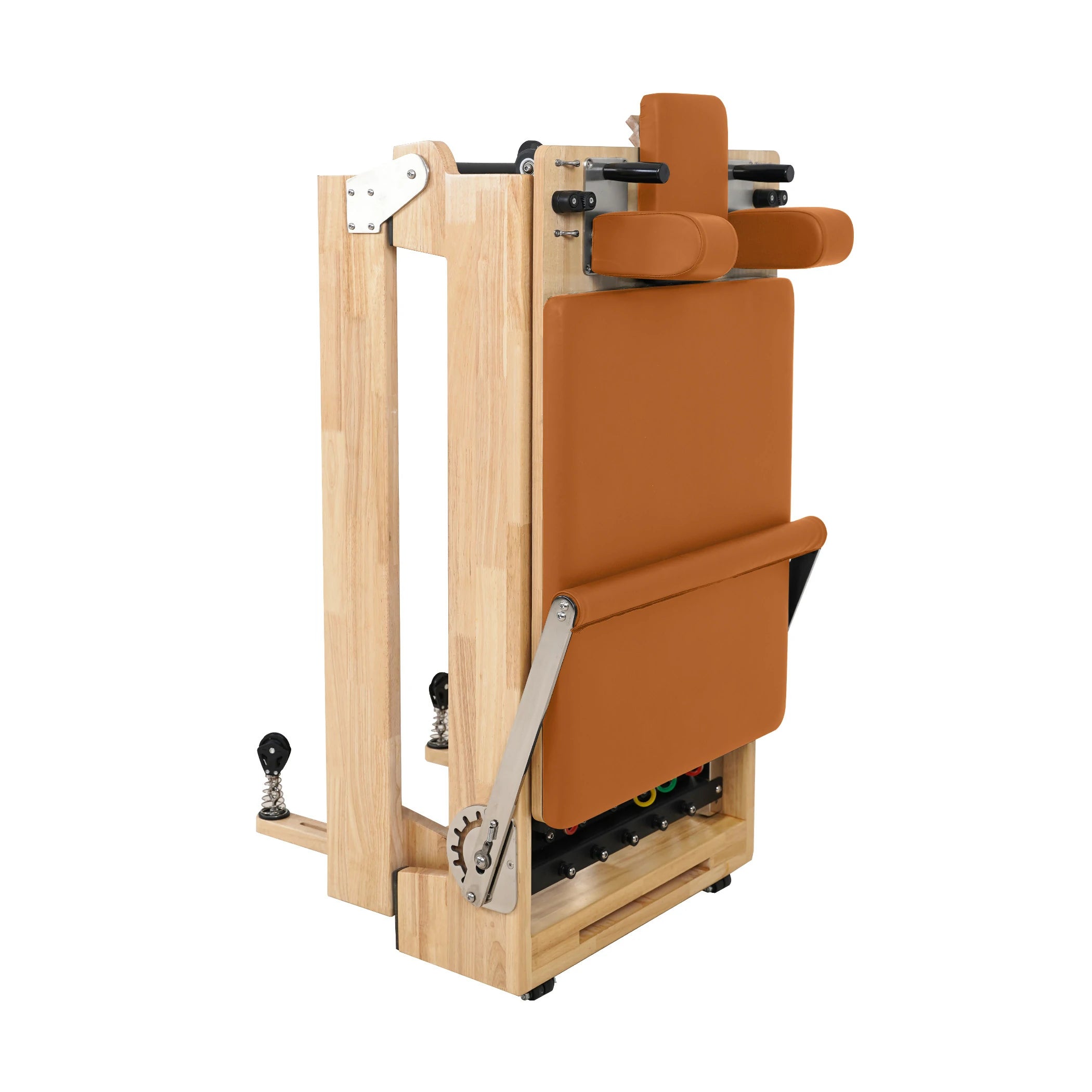 Oak Folding Classic Pilates Reformer Orange