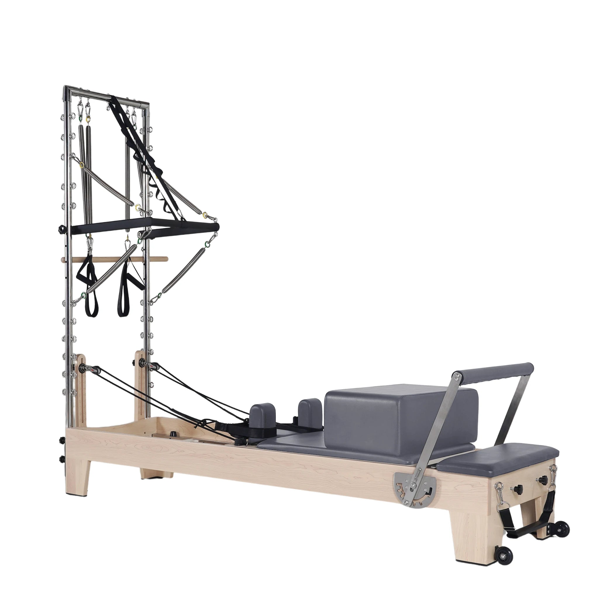 Maple Pilates Reformer with Tower Grey