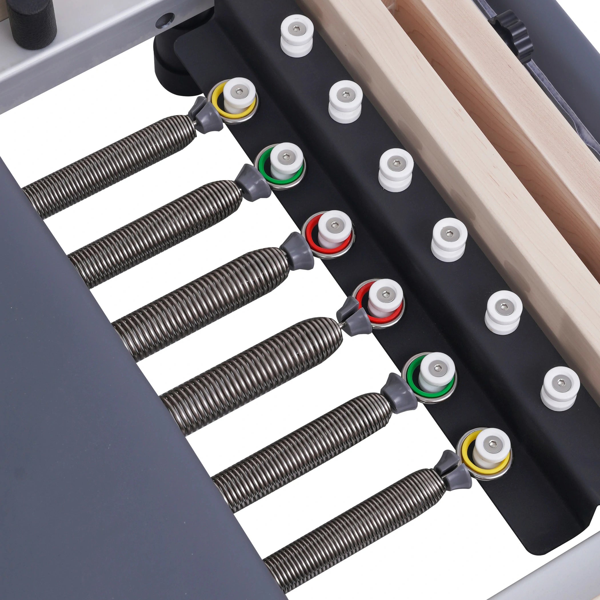 Maple Adjustable-Leg Foldable Pilates Reformer Gray