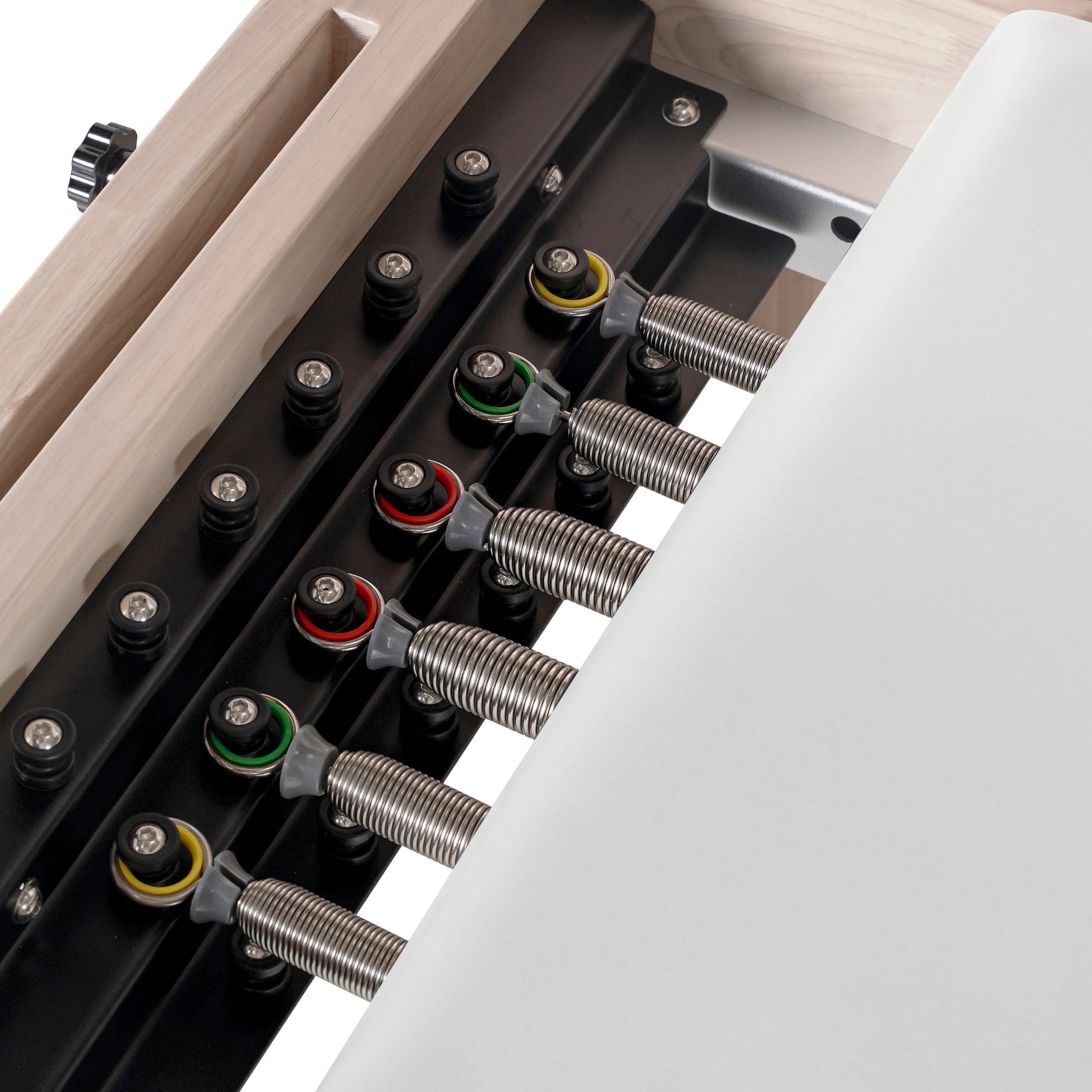 Oak Pilates Reformer with Tower White