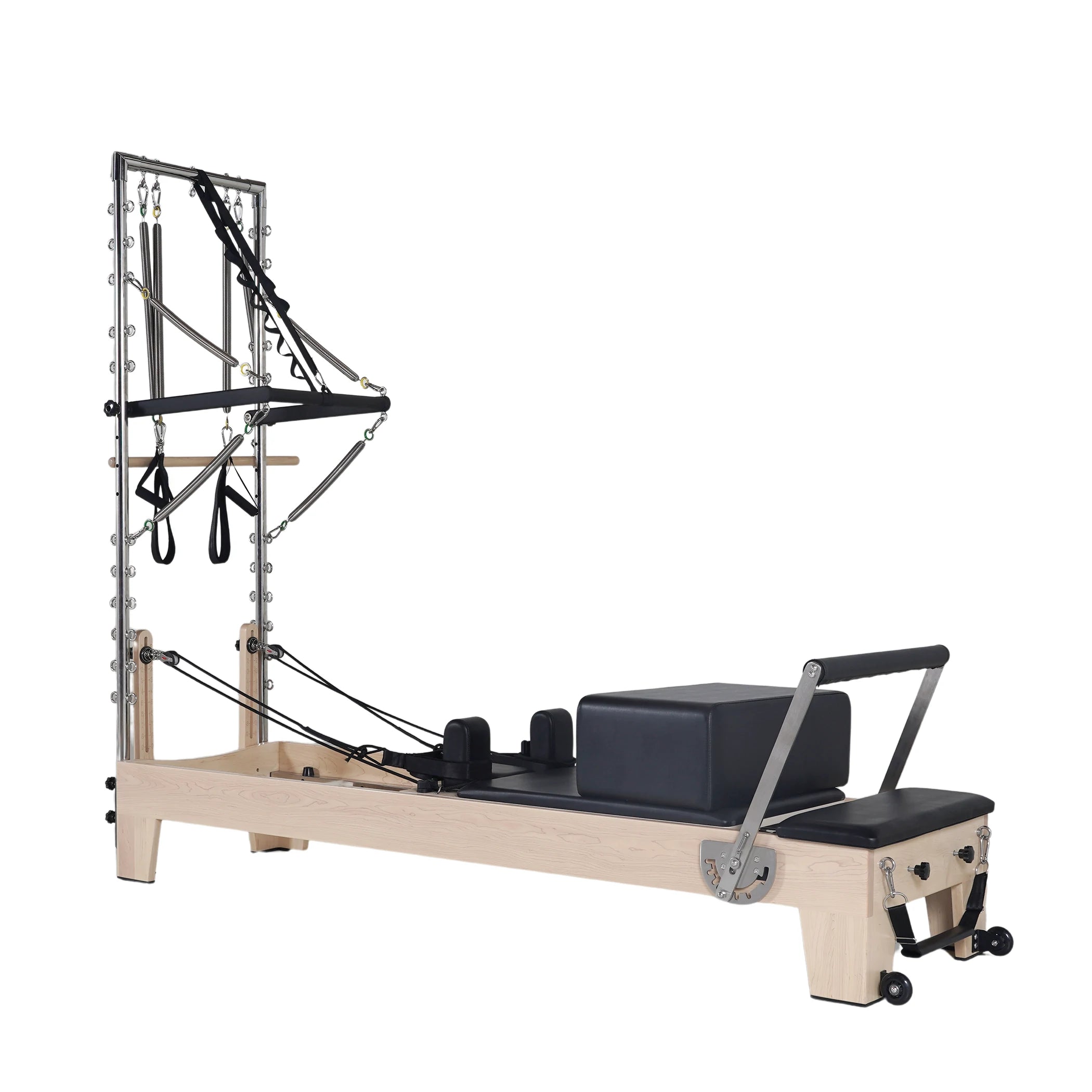 Maple Pilates Reformer with Tower Black