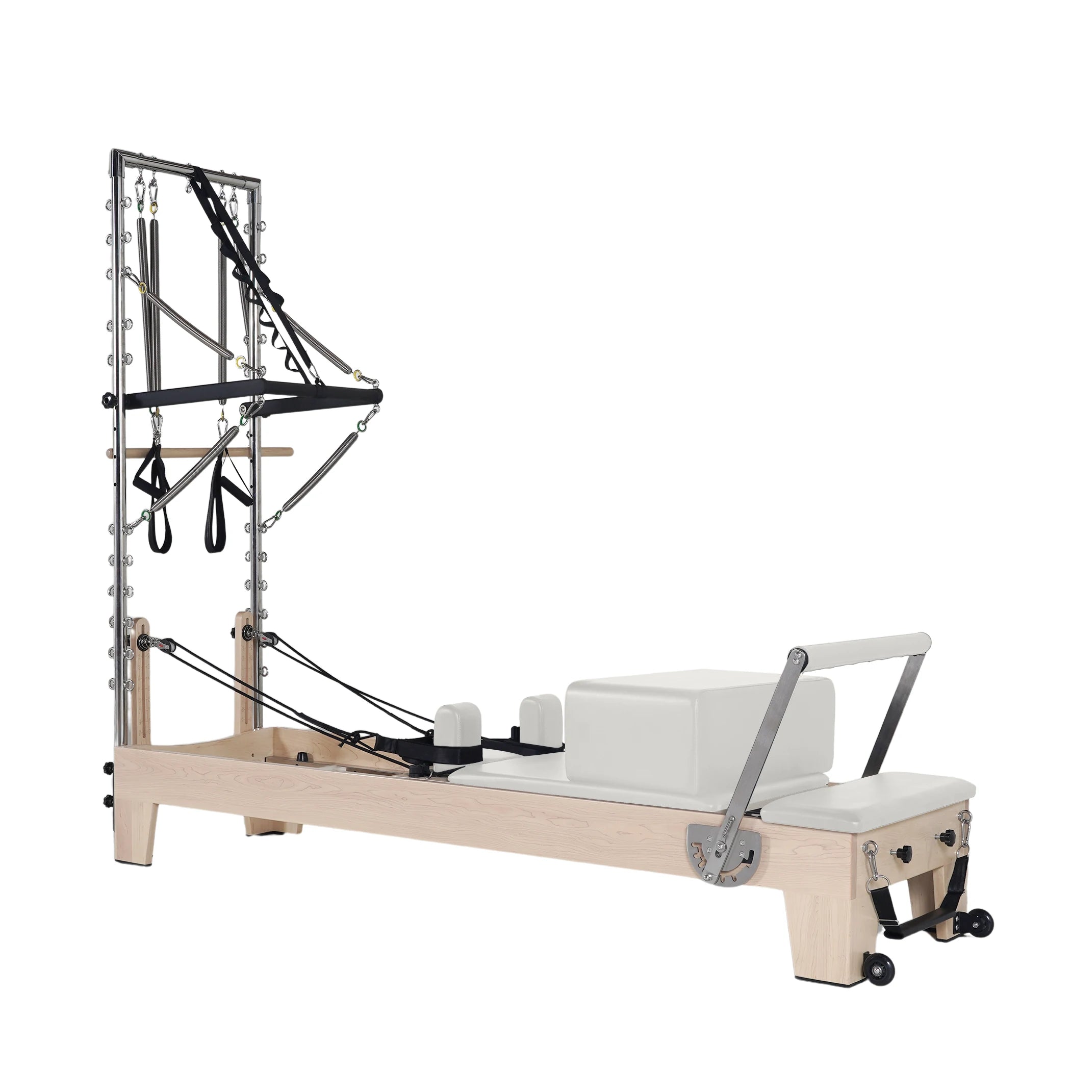 Maple Pilates Reformer with Tower White