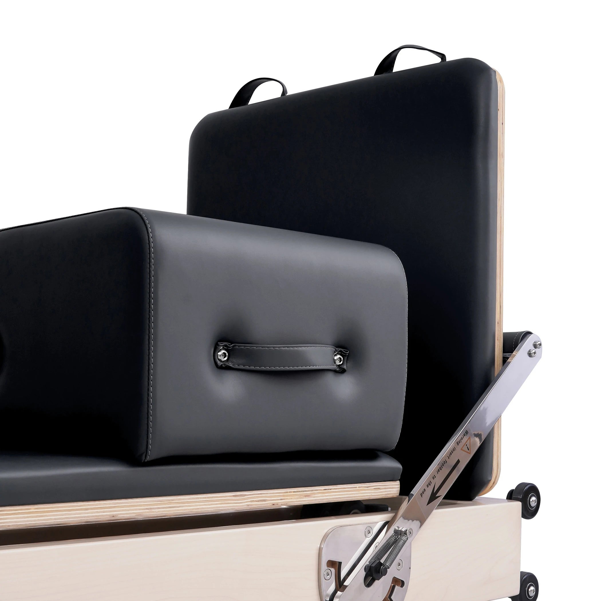 Maple Adjustable-Leg Foldable Pilates Reformer Black