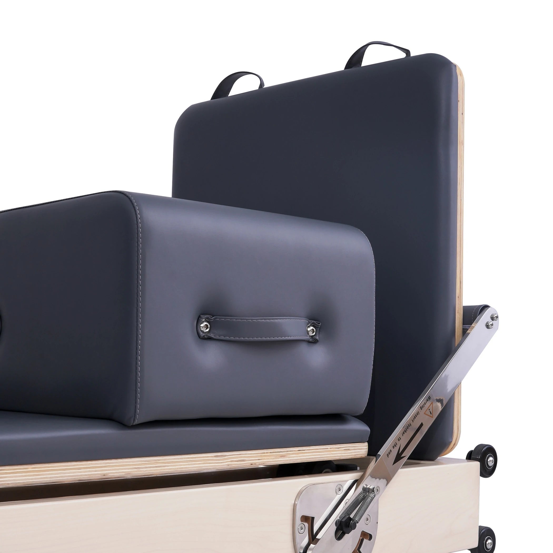 Maple Adjustable-Leg Foldable Pilates Reformer Gray