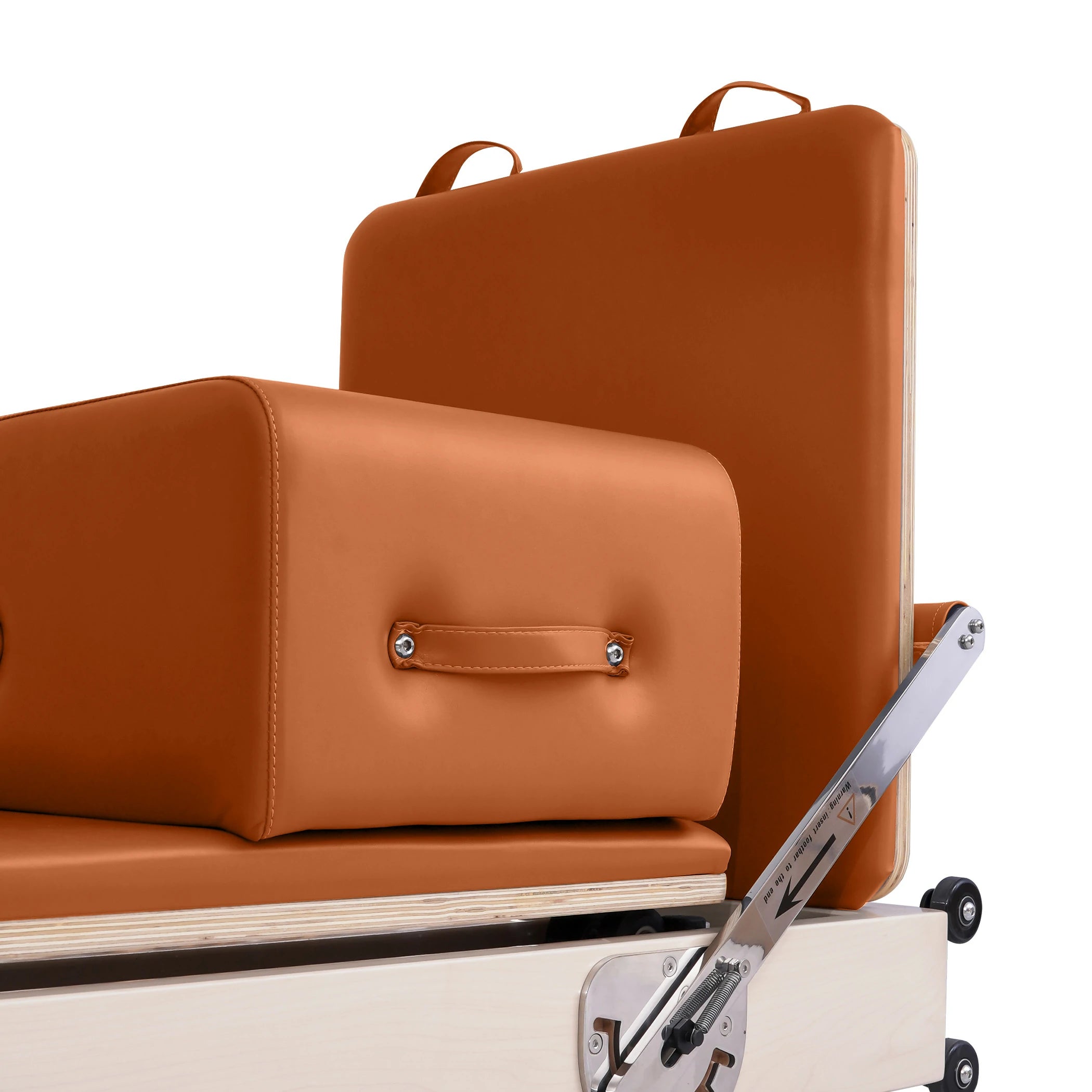 Maple Adjustable-Leg Foldable Pilates Reformer Orange