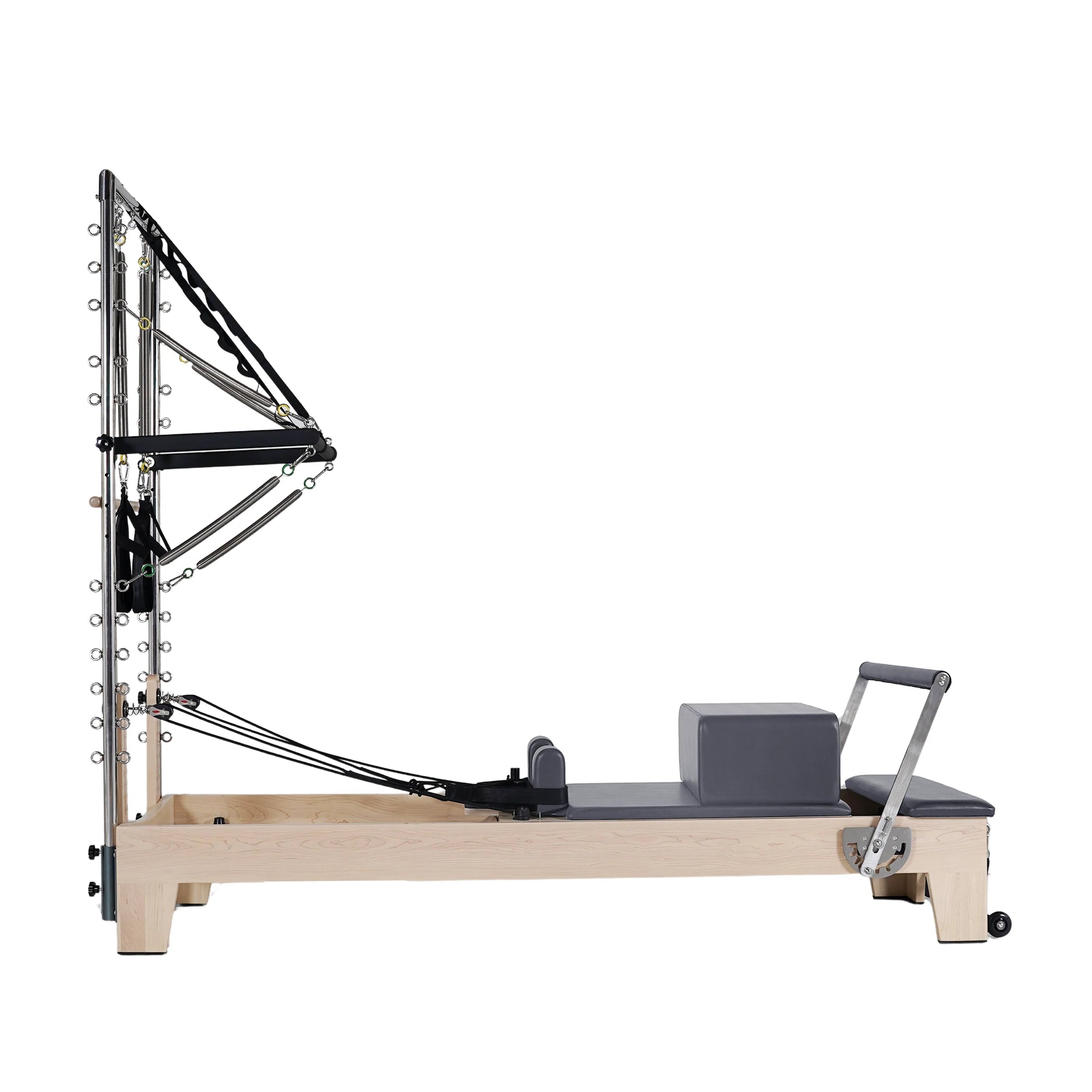 Maple Pilates Reformer with Tower Grey
