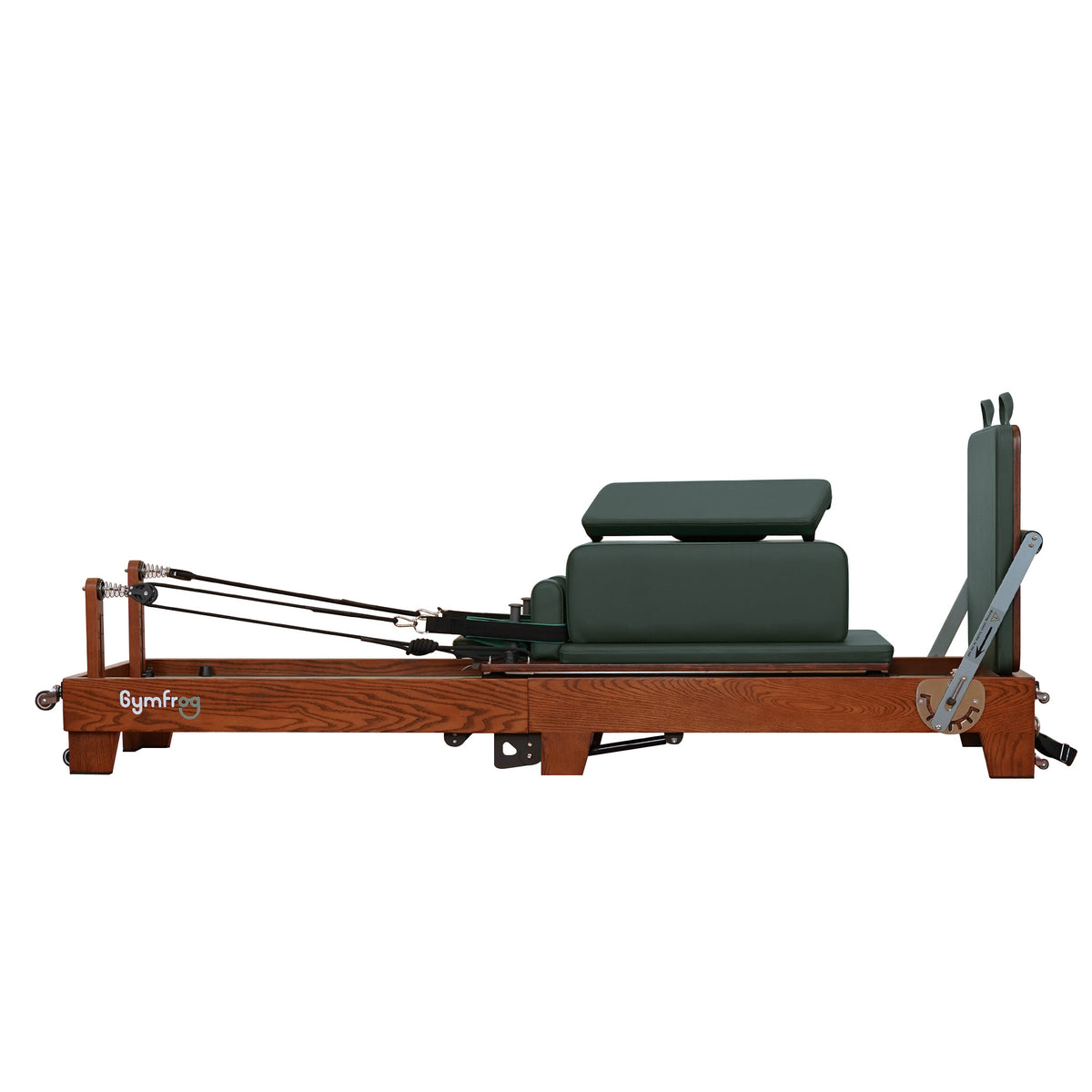 Gymfrog Premium Folding Walnut Pilates Reformer Green