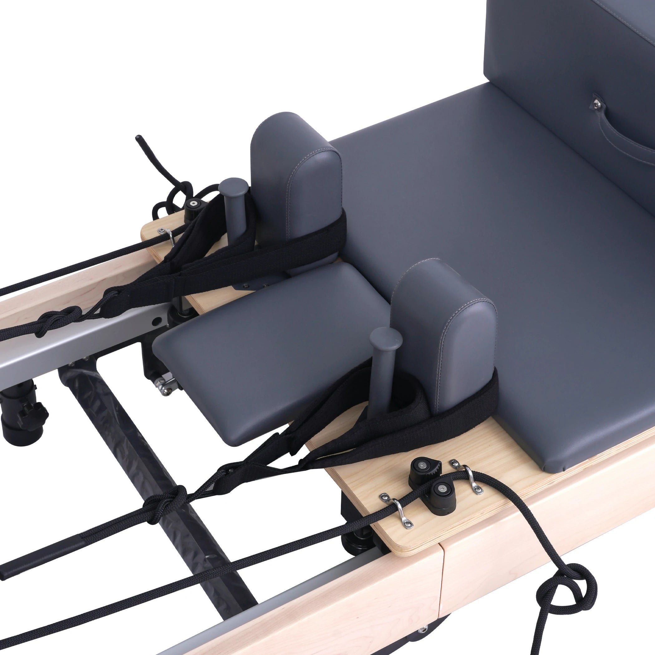 Maple Adjustable-Leg Foldable Pilates Reformer Gray