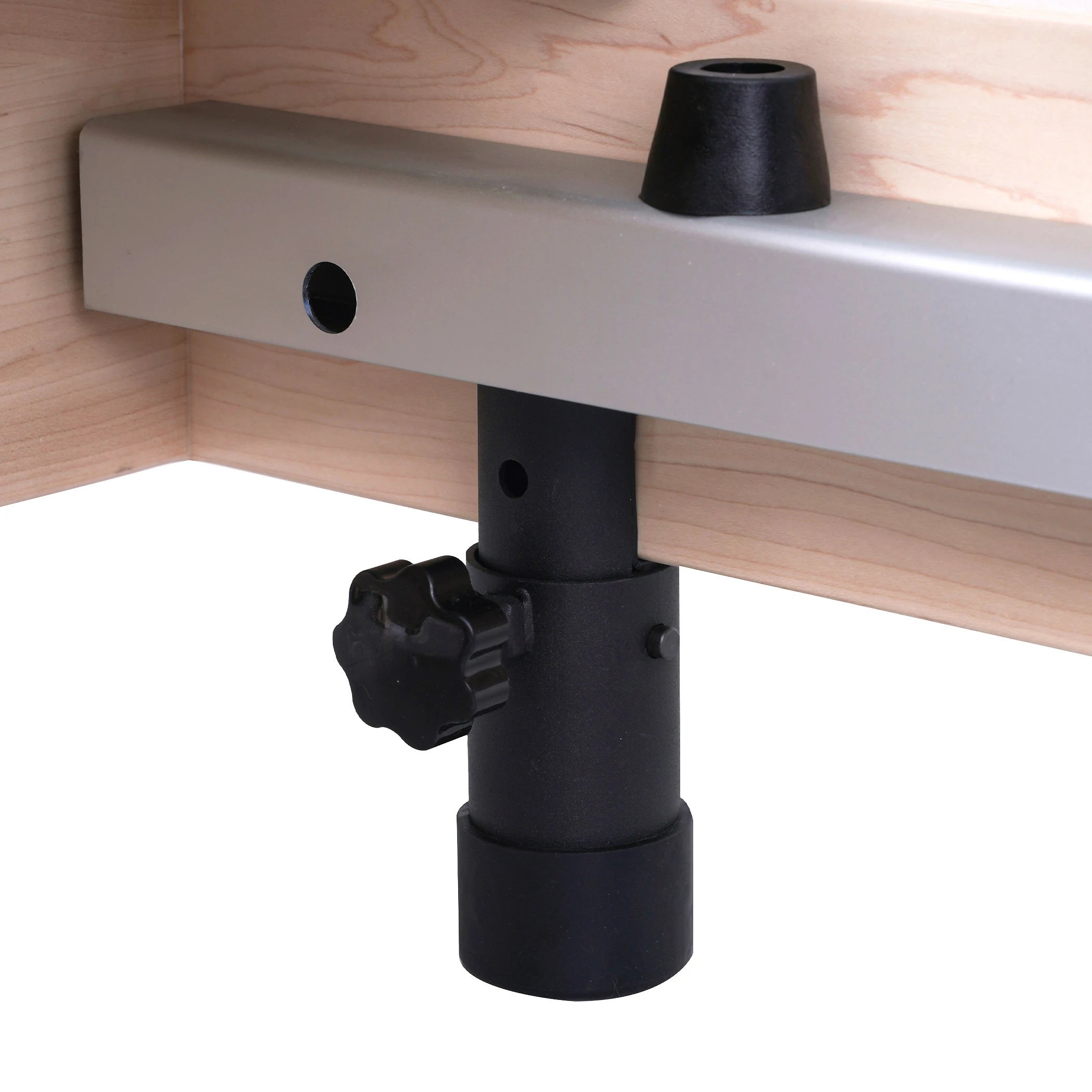 Maple Adjustable-Leg Foldable Pilates Reformer Black