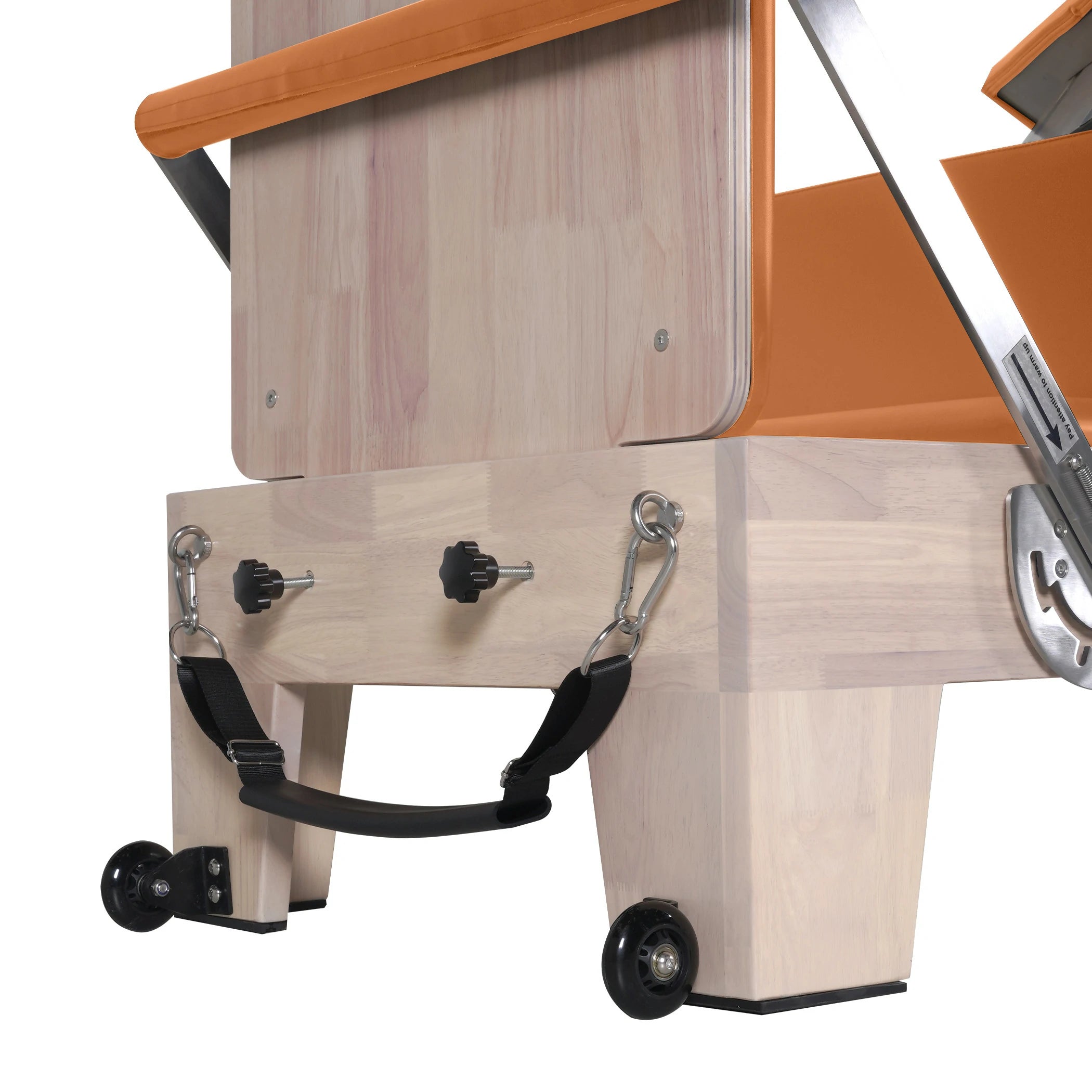 Oak Pilates Reformer with Tower Orange