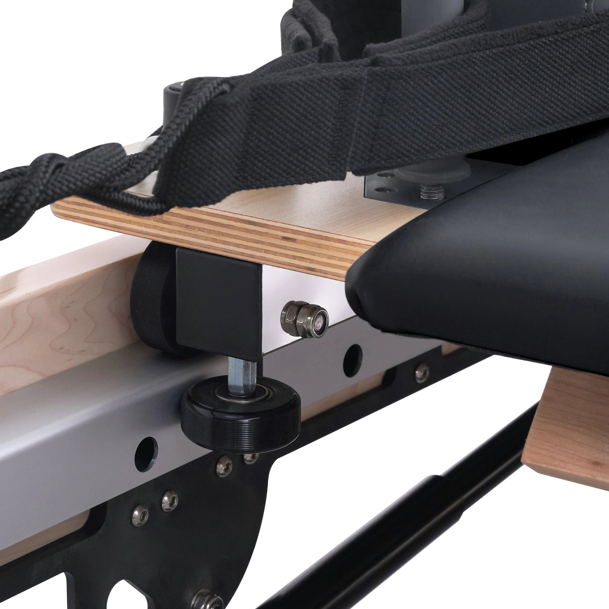 Maple Adjustable-Leg Foldable Pilates Reformer Black