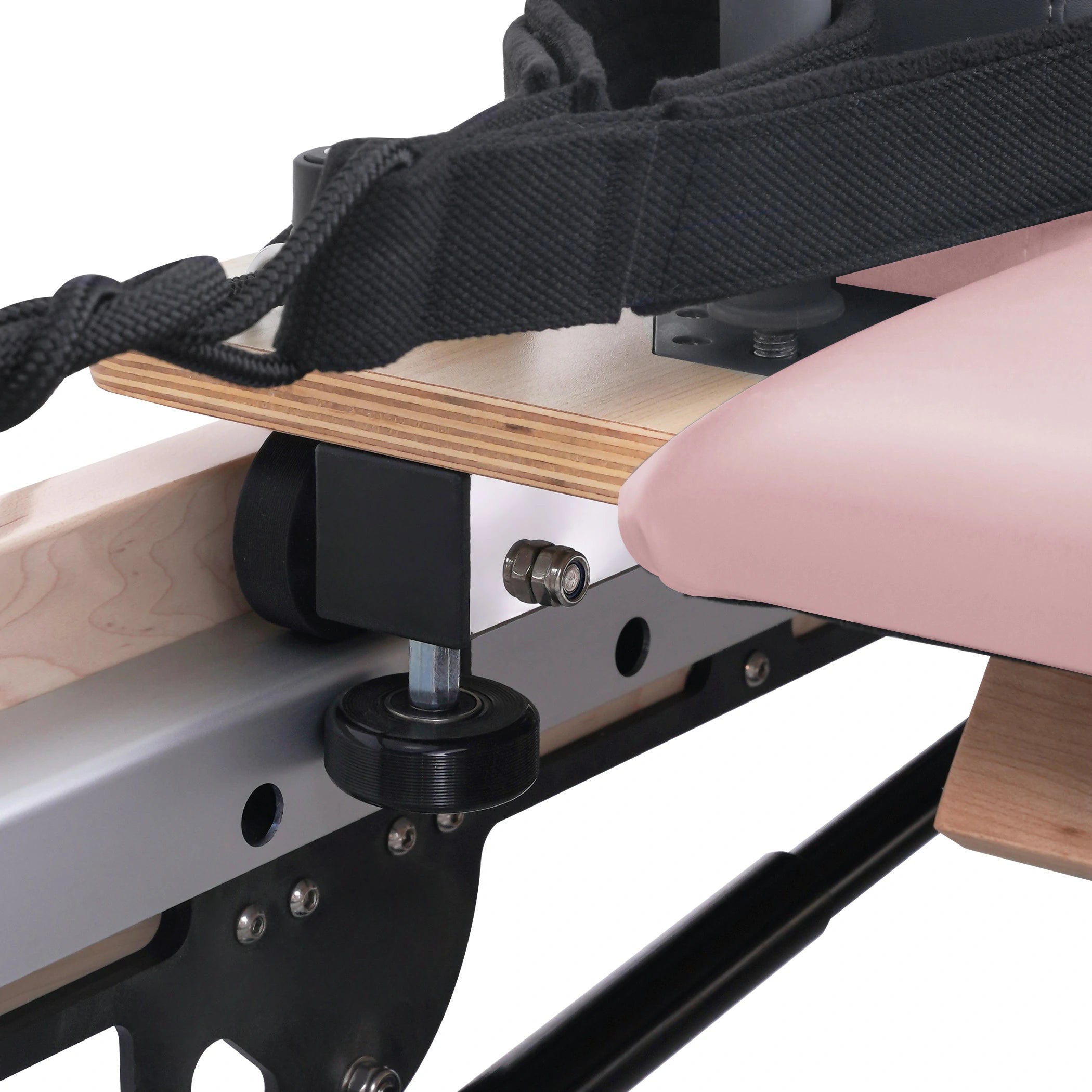 Maple Adjustable-Leg Foldable Pilates Reformer Pink