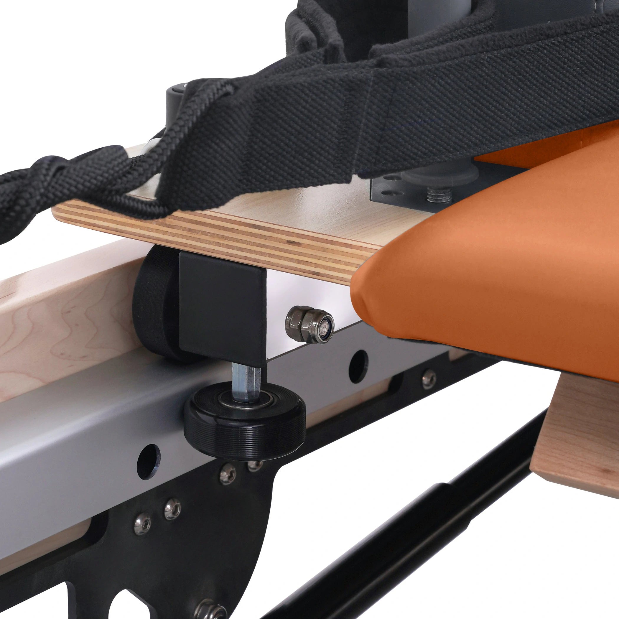 Maple Adjustable-Leg Foldable Pilates Reformer Orange