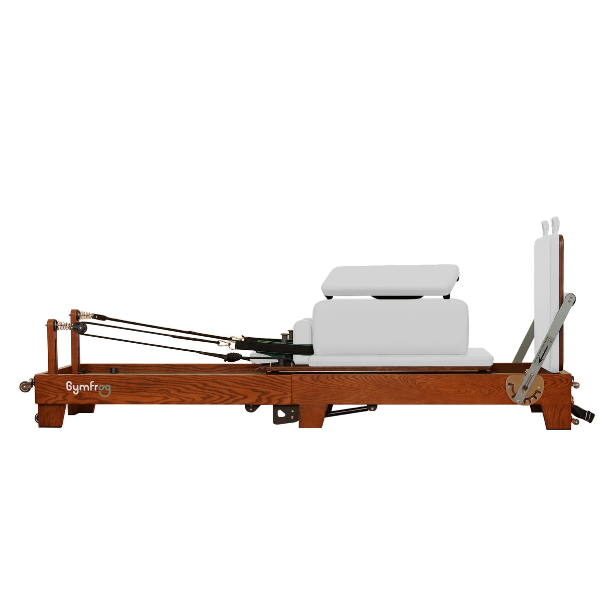Gymfrog Premium Folding Walnut Pilates Reformer Beige