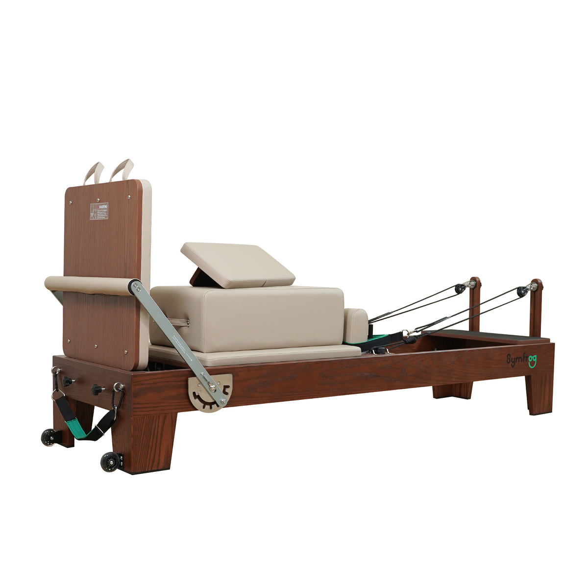 Gymfrog Classic Walnut Pilates Reformer Latte