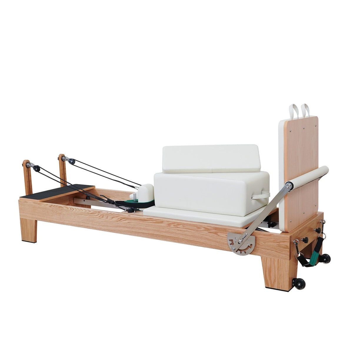 Gymfrog Premium Red Oak Pilates Reformer Beige
