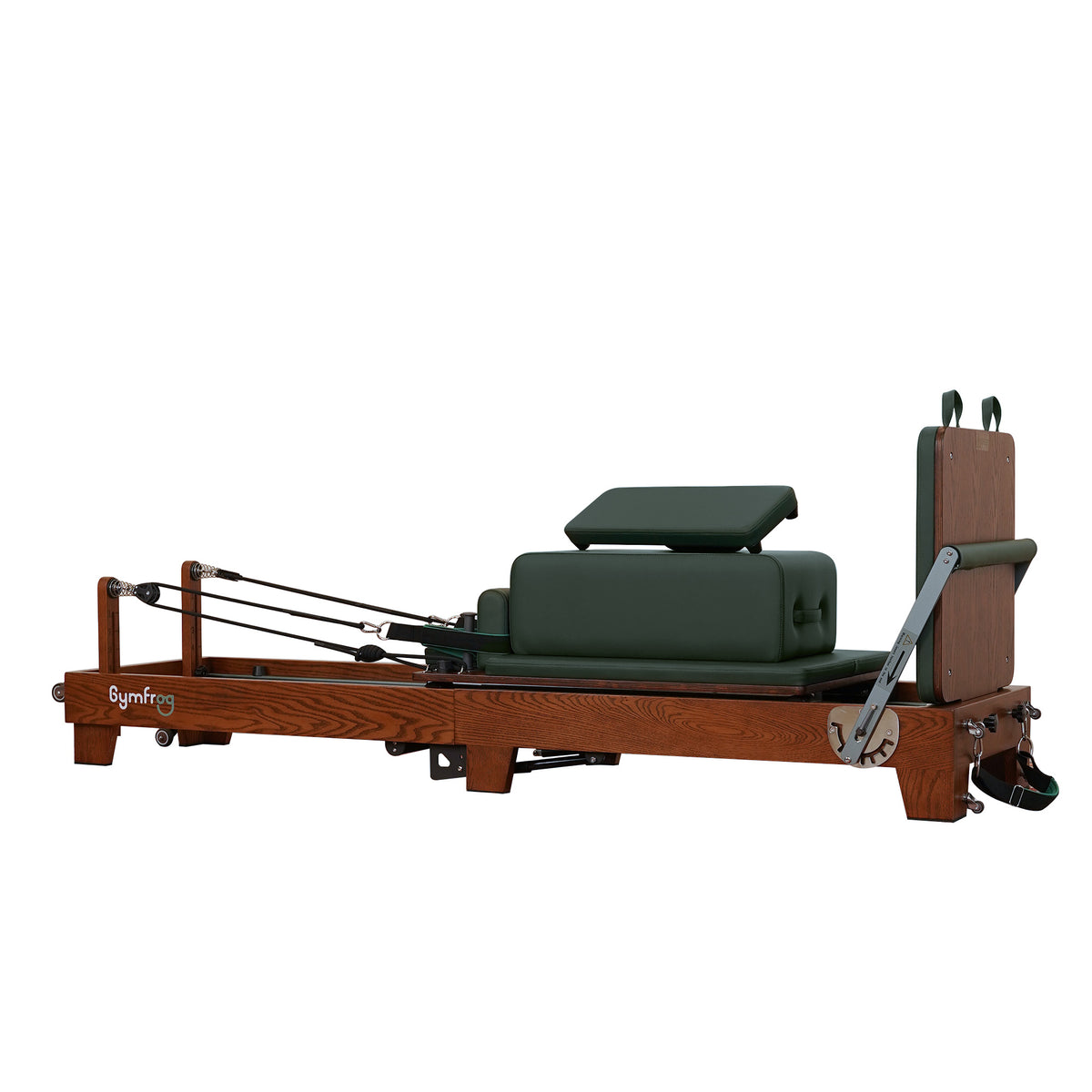 Gymfrog Premium Folding Walnut Pilates Reformer Green